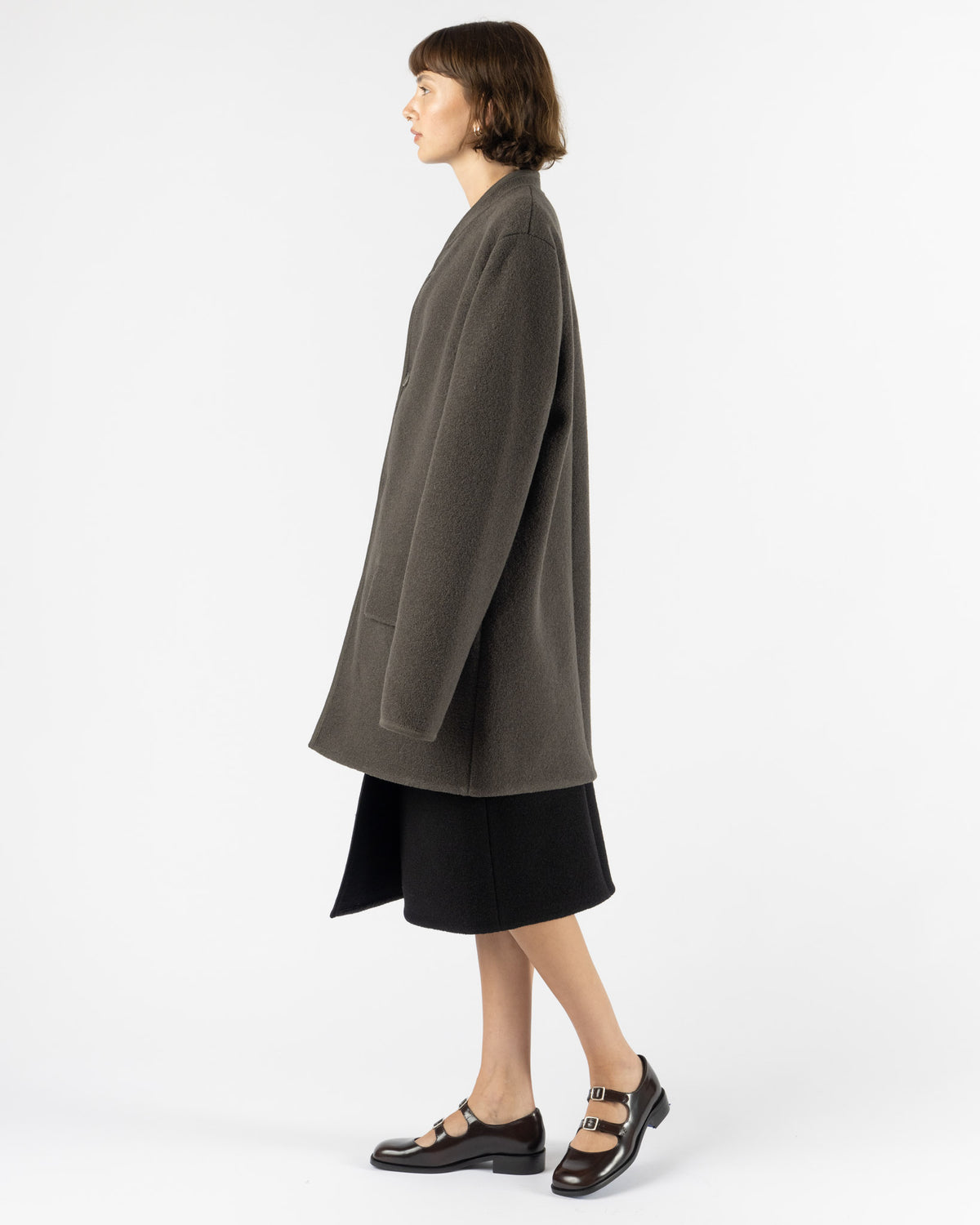 RIER Walker Coat Mini in Zinc Felted