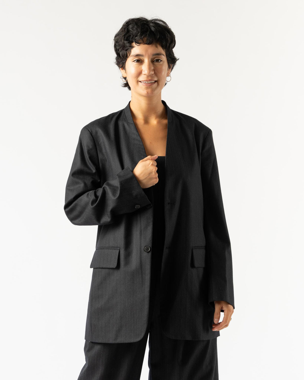 AURALEE 24AW Wool Flannel Stripe Jacket