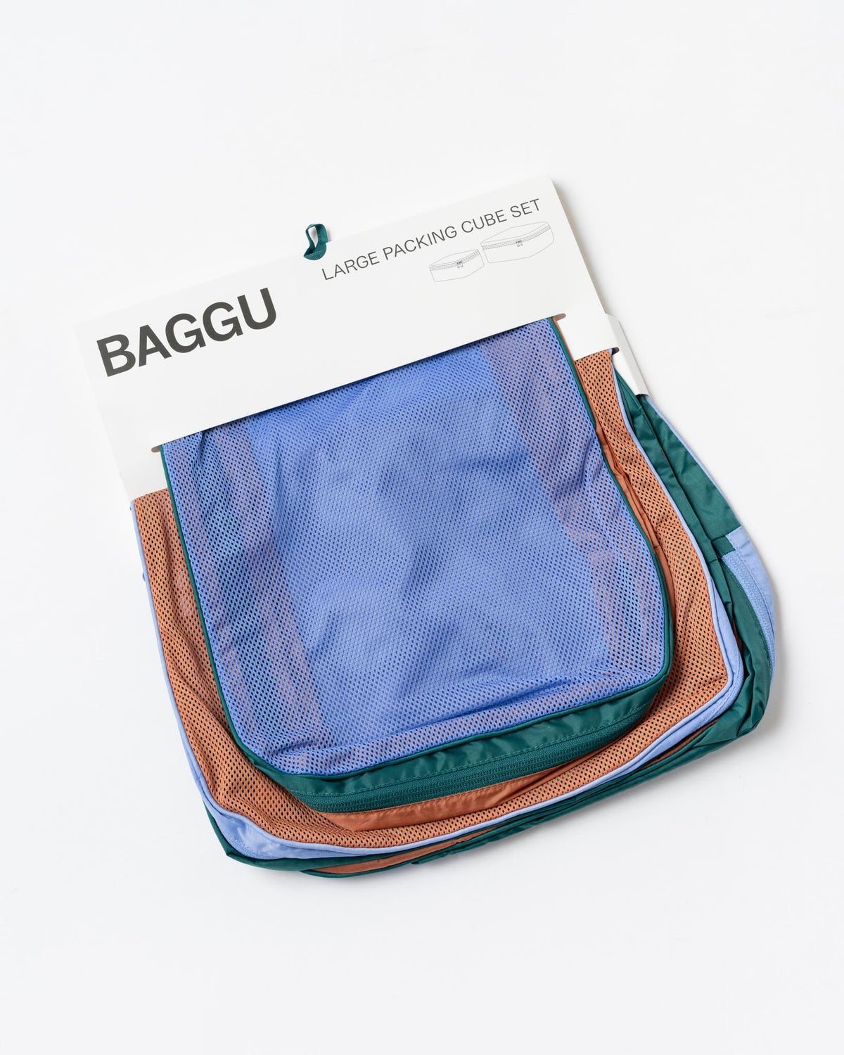 Baggu Large Packing Cube Set in Mesh Canyon Curated at Jake and Jones