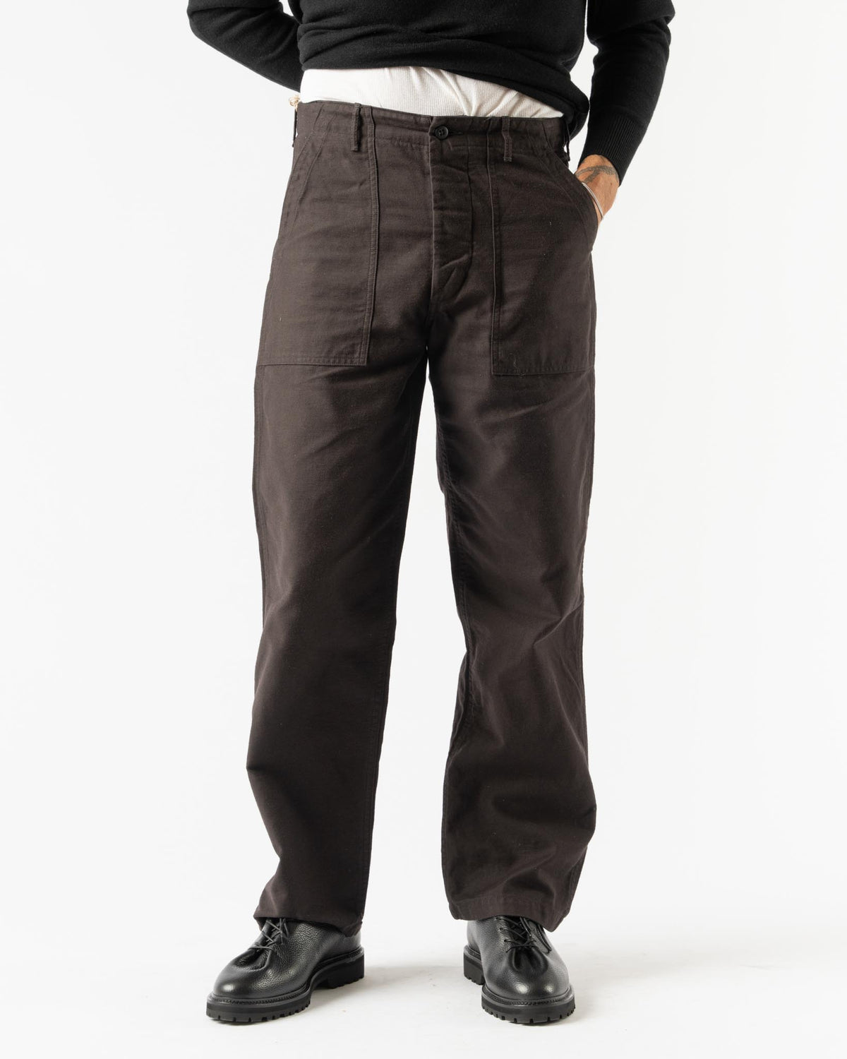 orSlowUS Army Fatigue Pants in Black Stone Curated at Jake and Jones