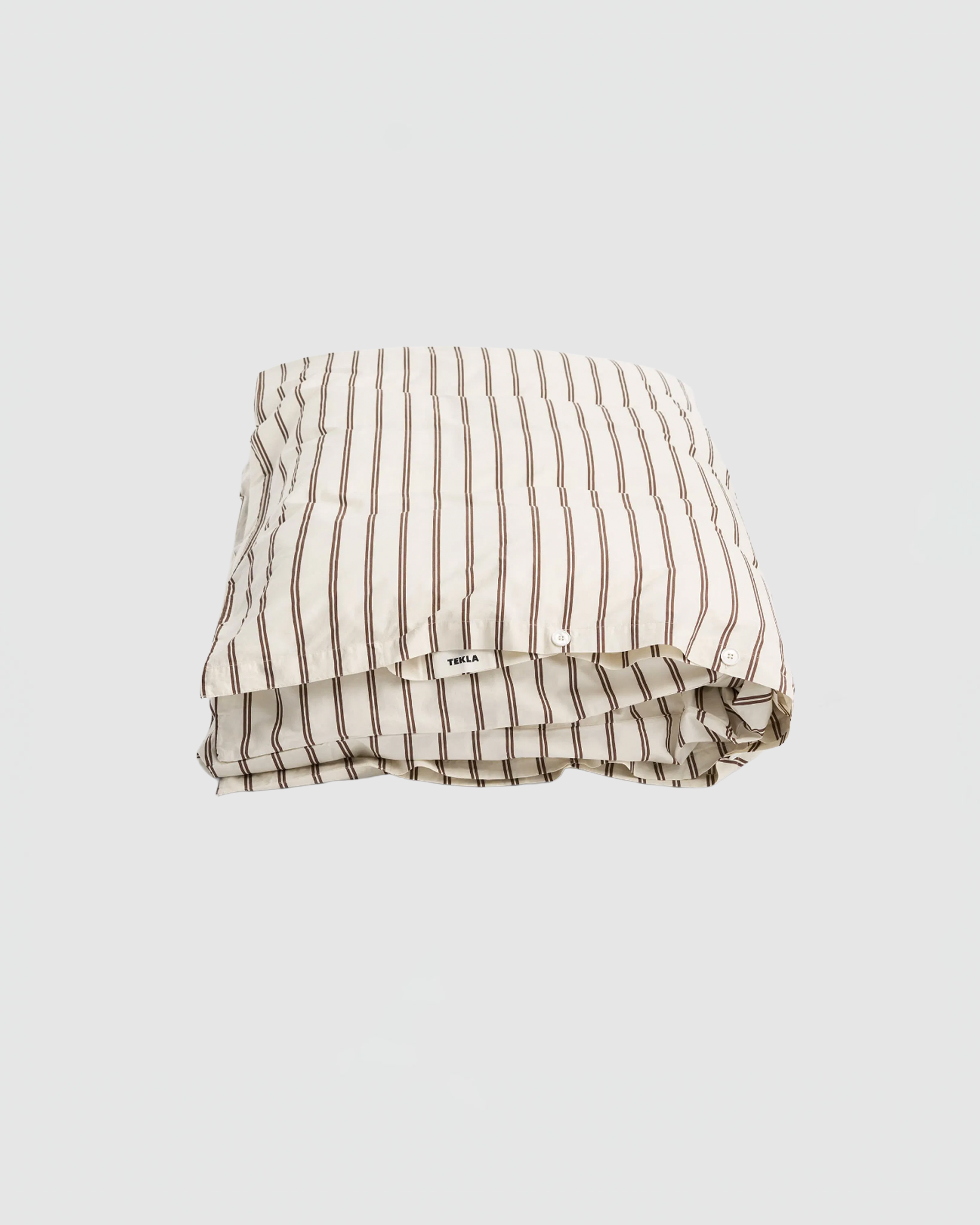 Tekla Percale Queen and King Duvet Cover in Hopper Stripes