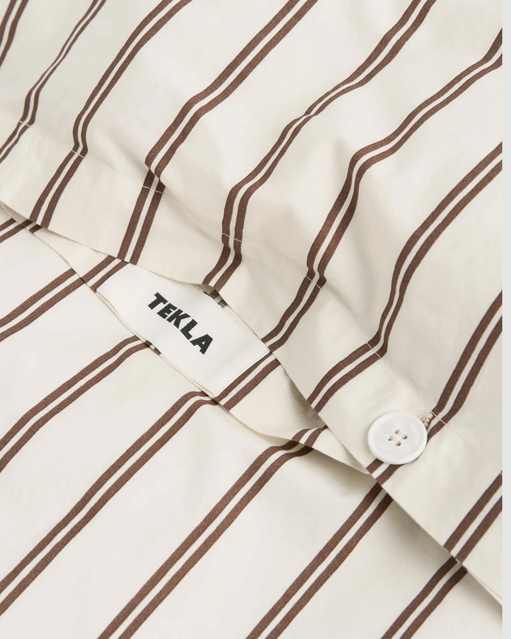 Tekla Percale Queen and King Duvet Cover in Hopper Stripes