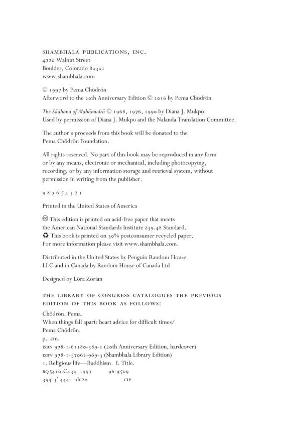 When Things Fall Apart by Pema Chodron