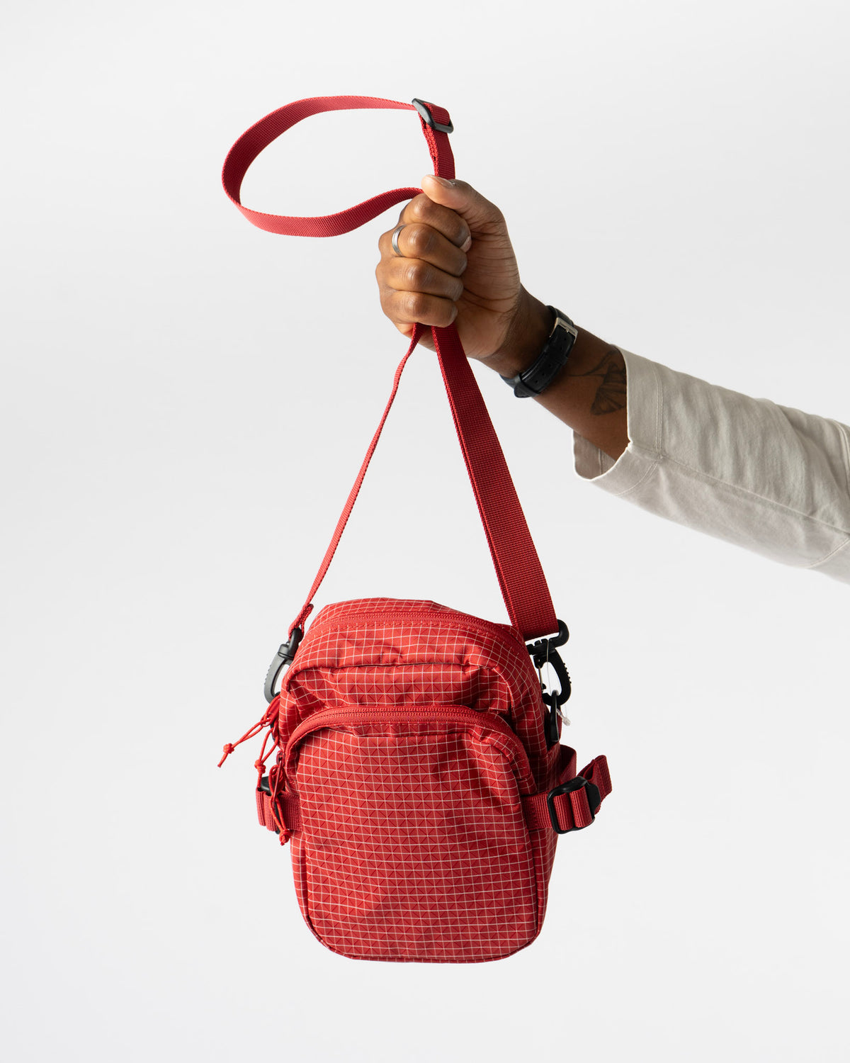 Gramicci Ripstop Mini Shoulder Bag in Red Curated at Jake and Jones