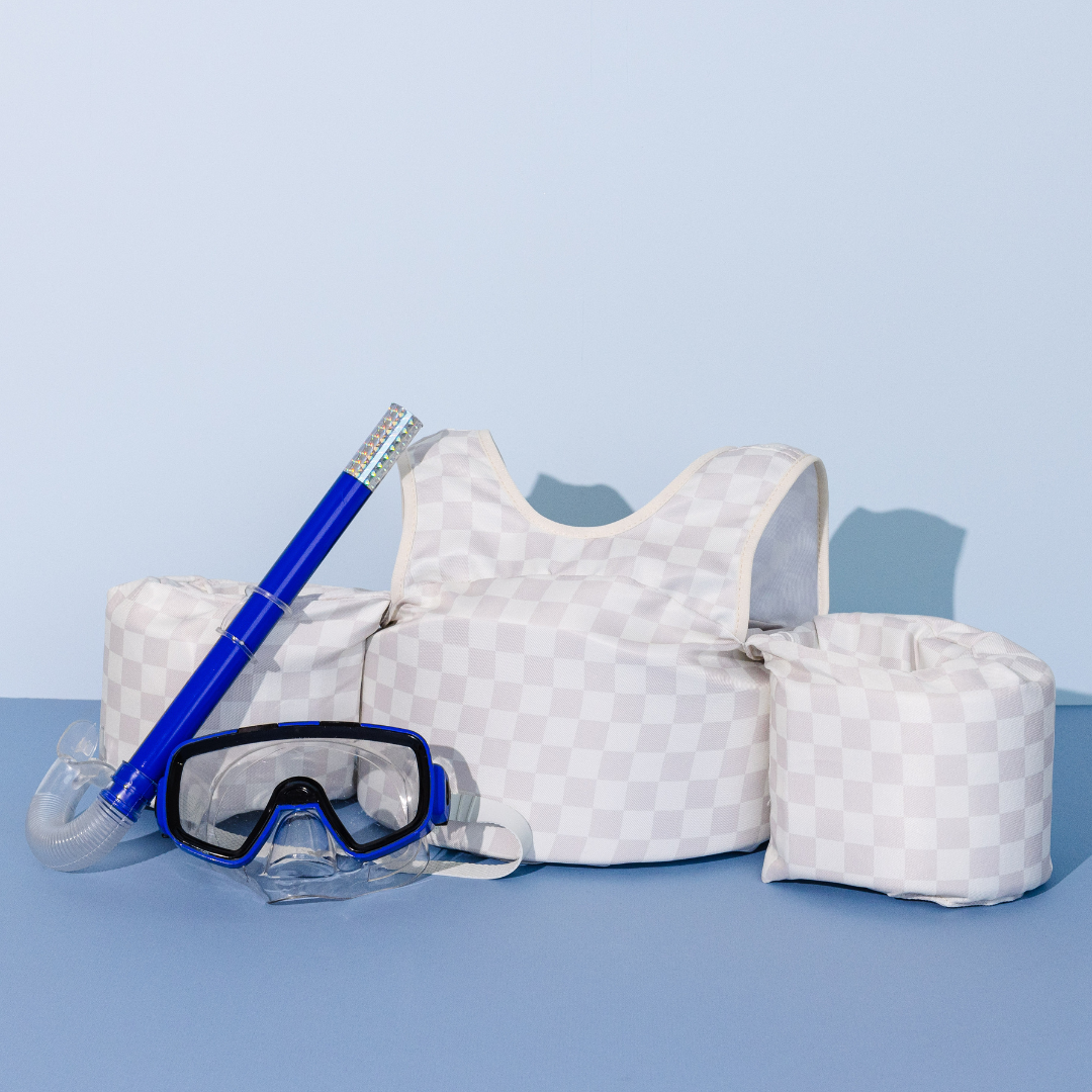 Drip Floats Neutral Checkered Kids Float