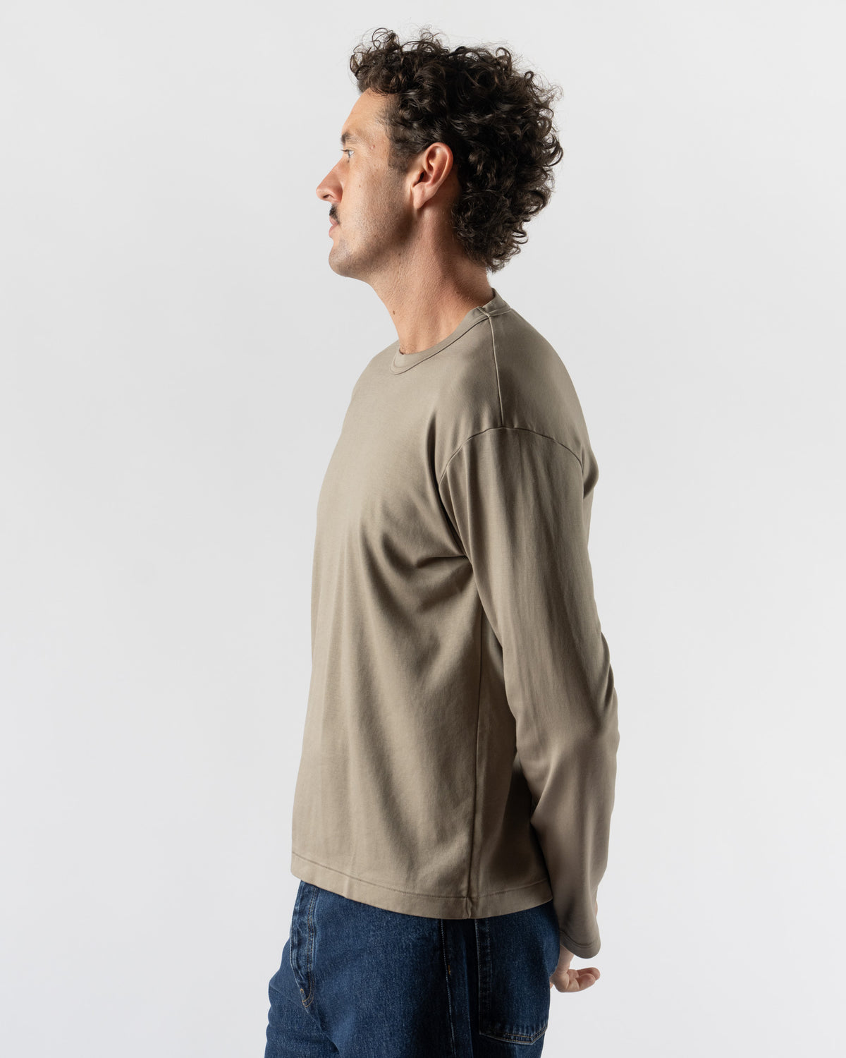 Lady White Co. L/S Pima Lock T-Shirt in Anvil