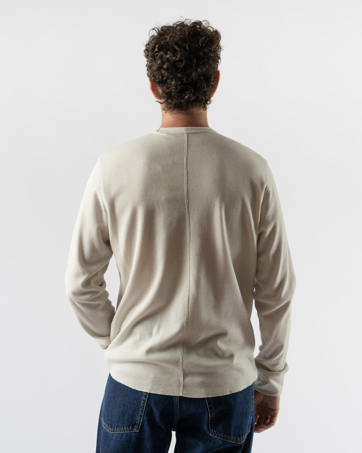 Sunflower Wool Waffle Tee LS in 019 Kit White
