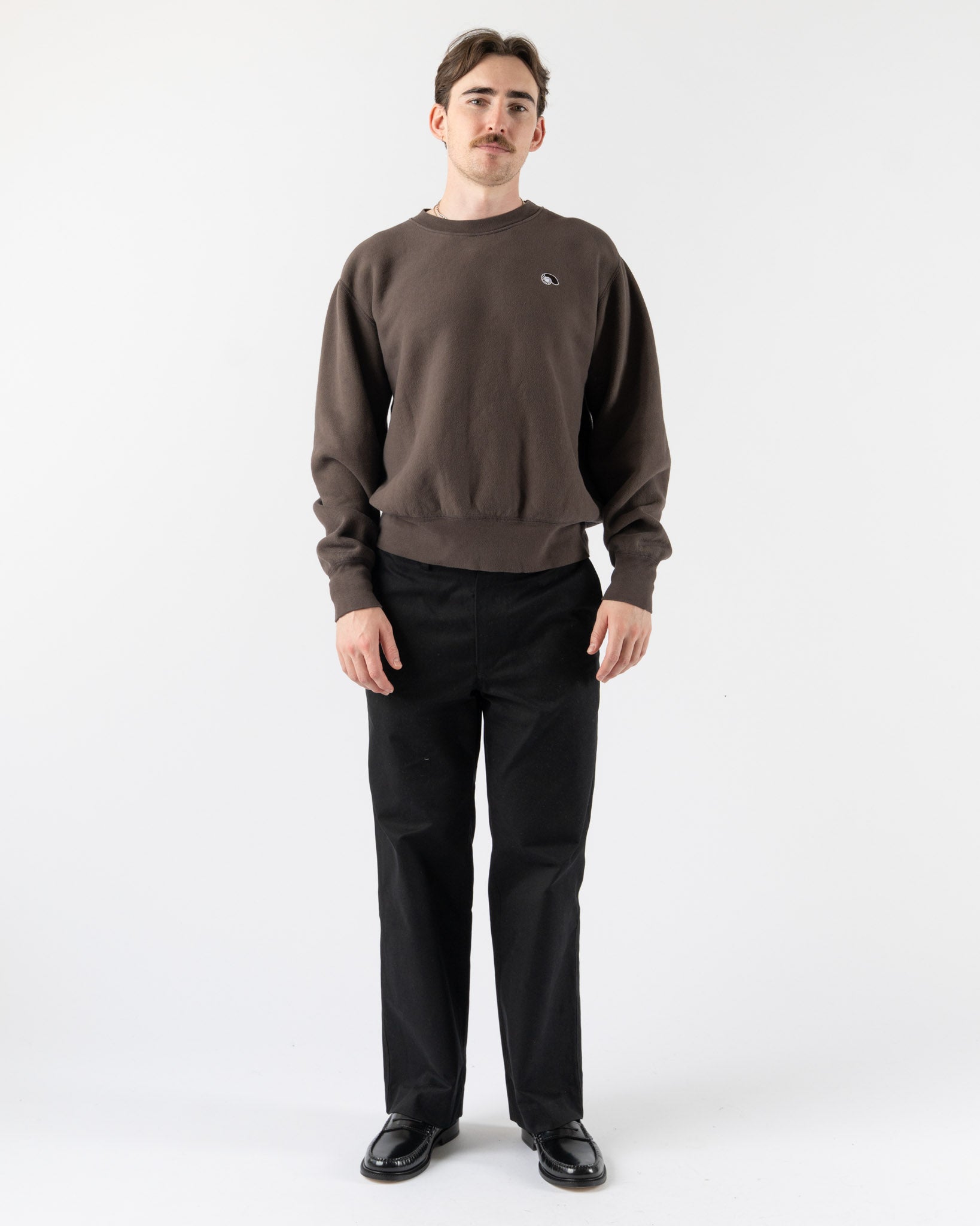 Aaron Levine Crewneck Sweatshirt in Brown