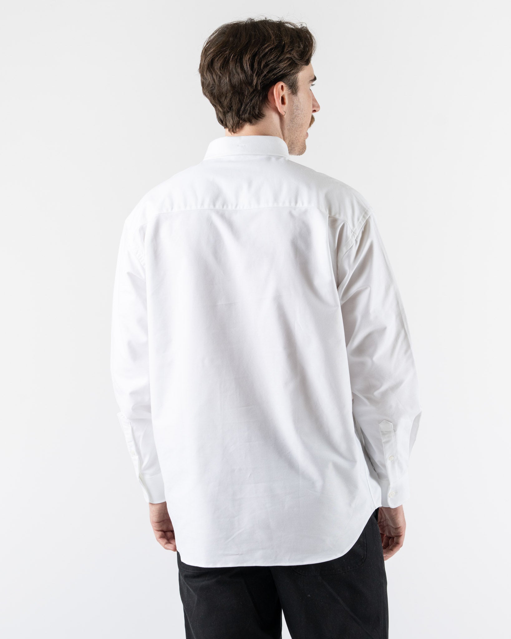 Aaron Levine Logo Oxford Shirt in White