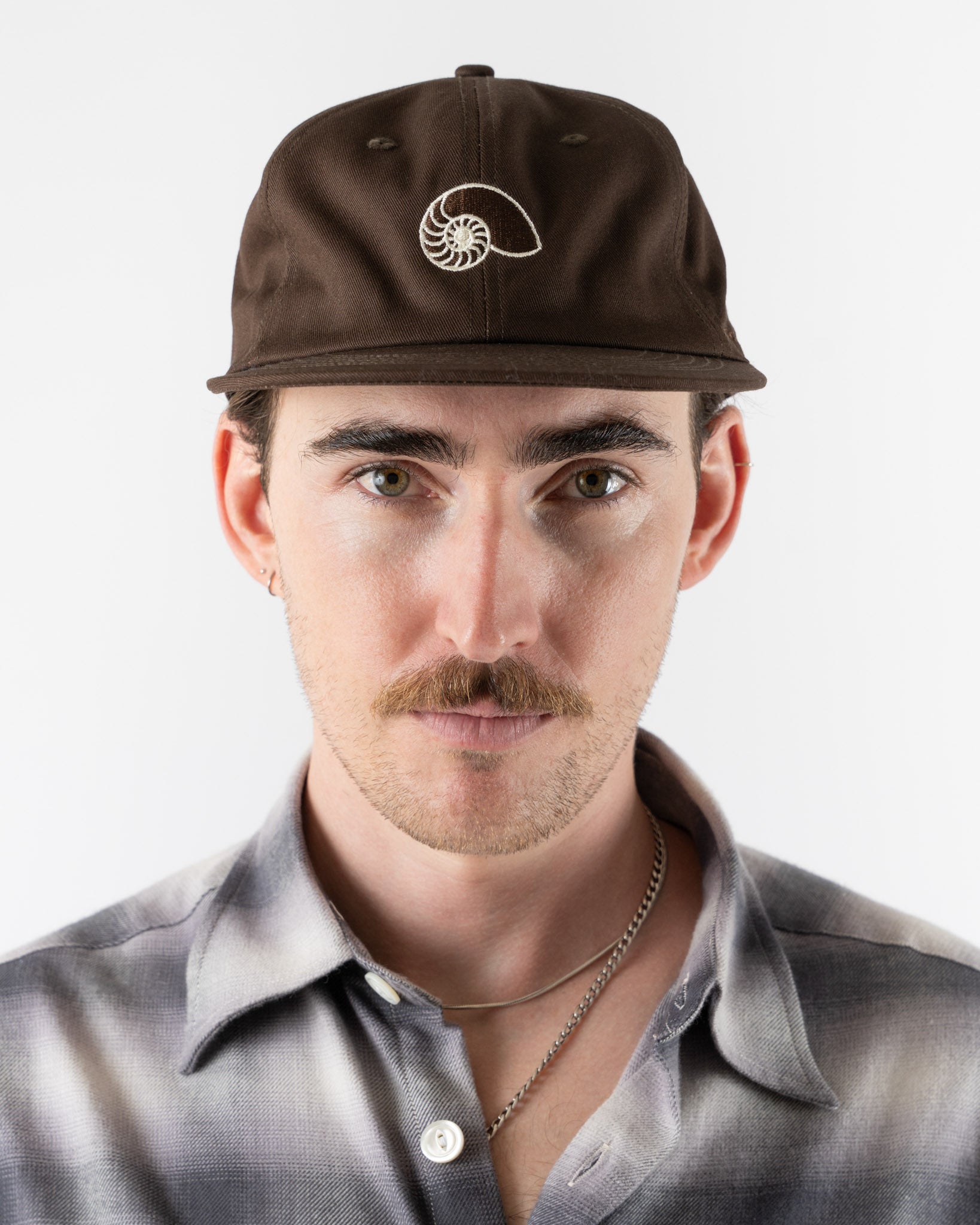 Aaron Levine Nautilus Cap in Brown