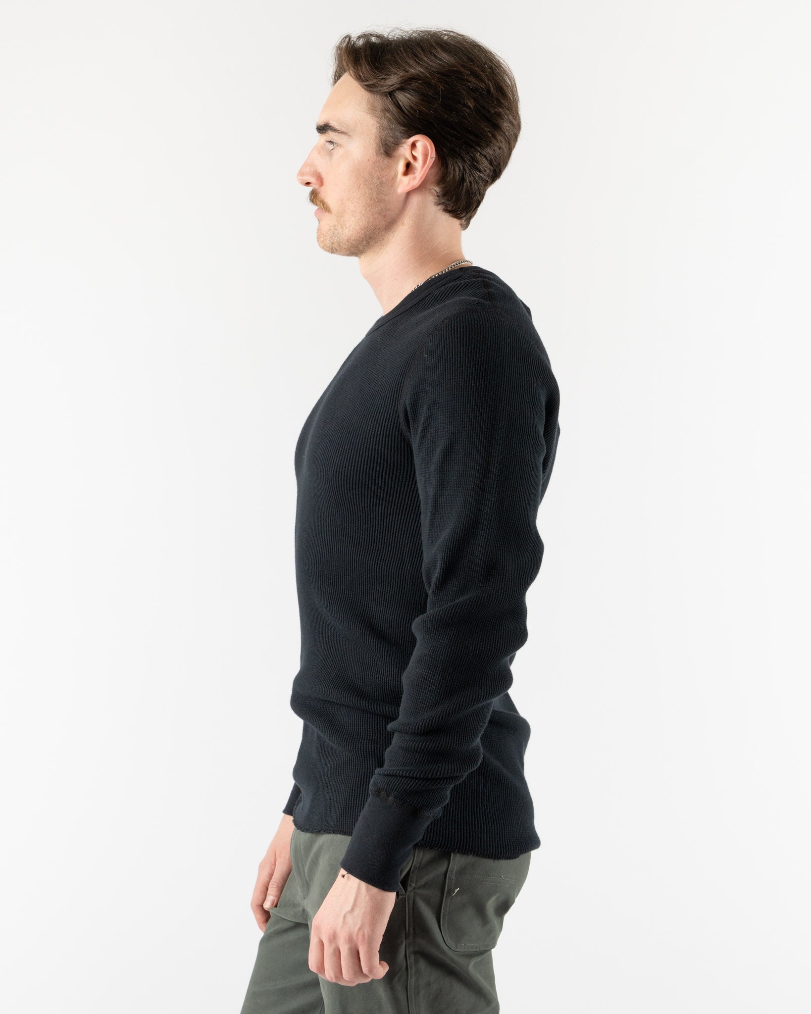 Aaron Levine Thermal Longsleeve in Black