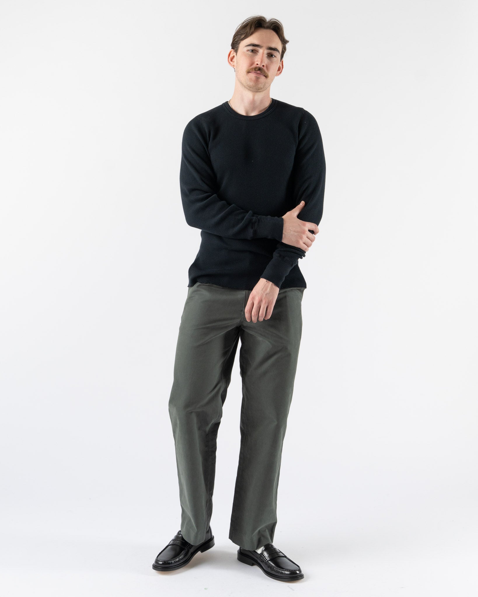 Aaron Levine Thermal Longsleeve in Black