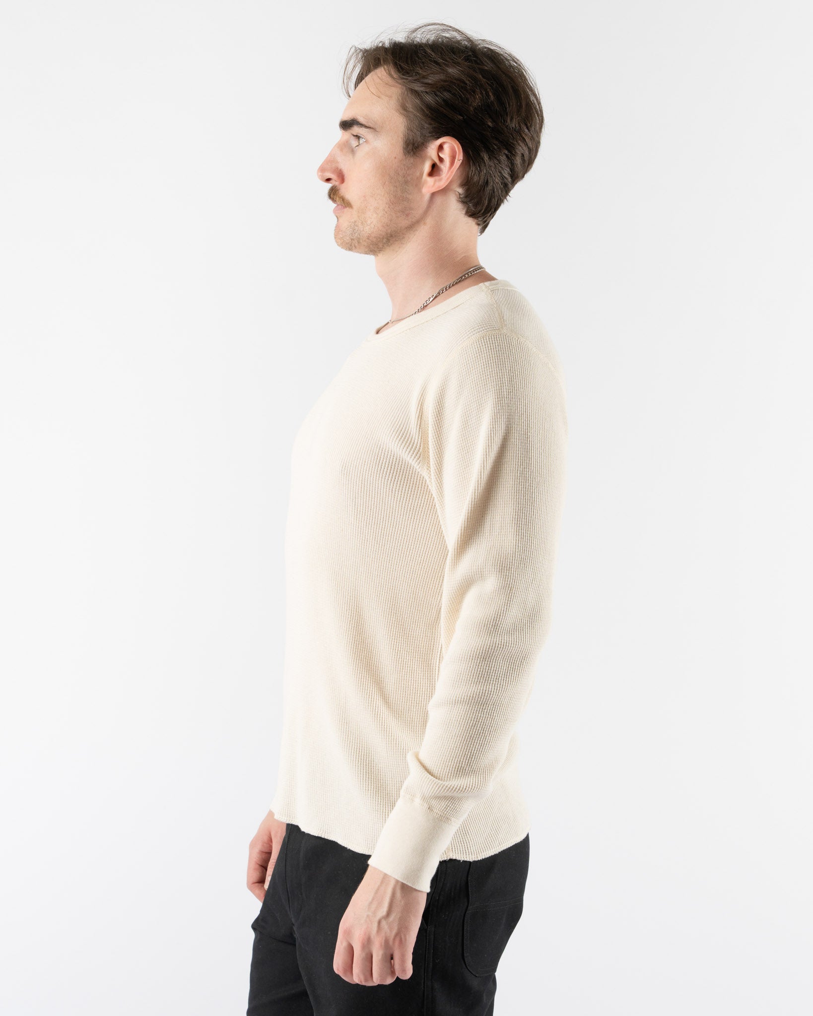 Aaron Levine Thermal Longsleeve in Cream