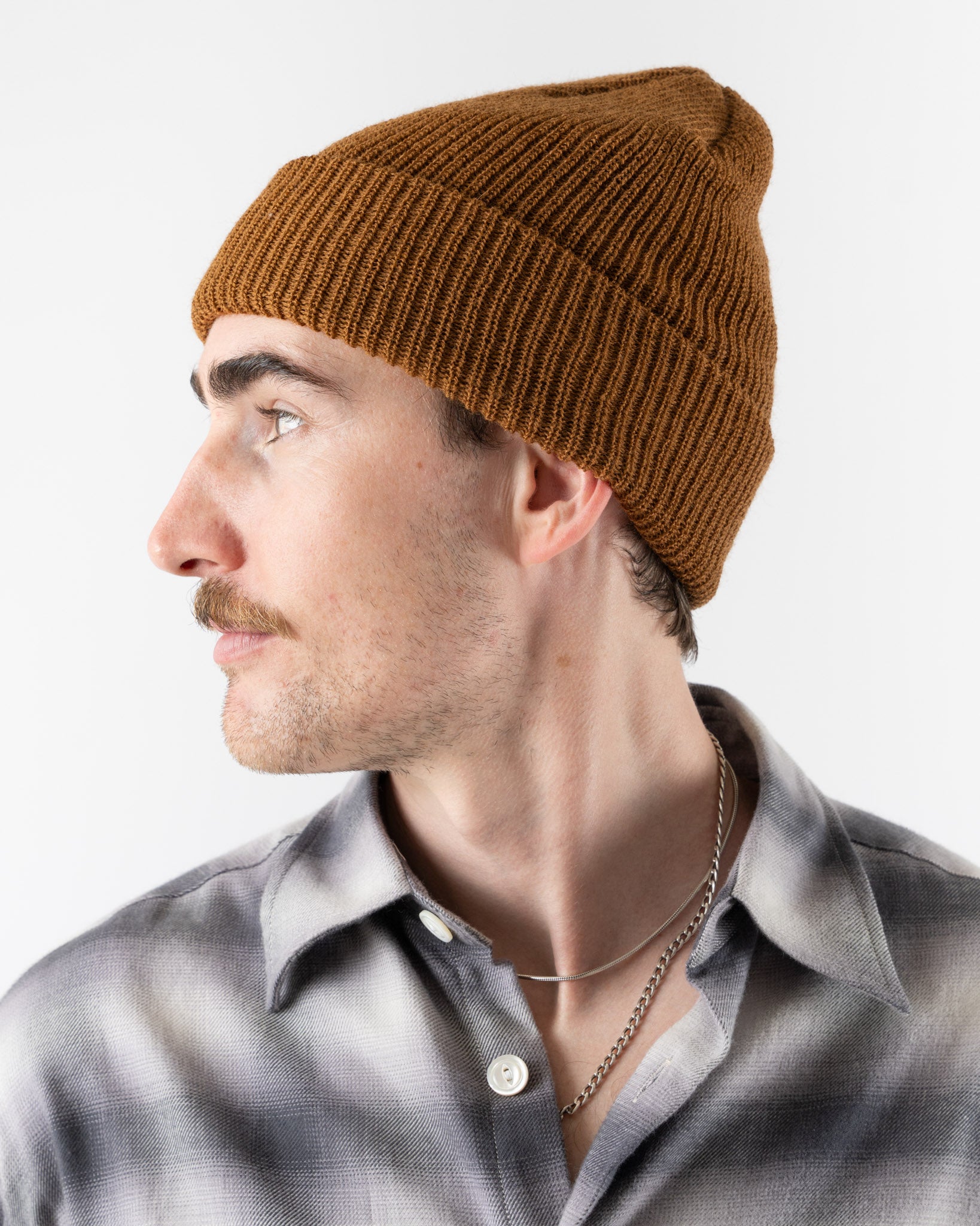 Aaron Levine Knit Beanie in Copper