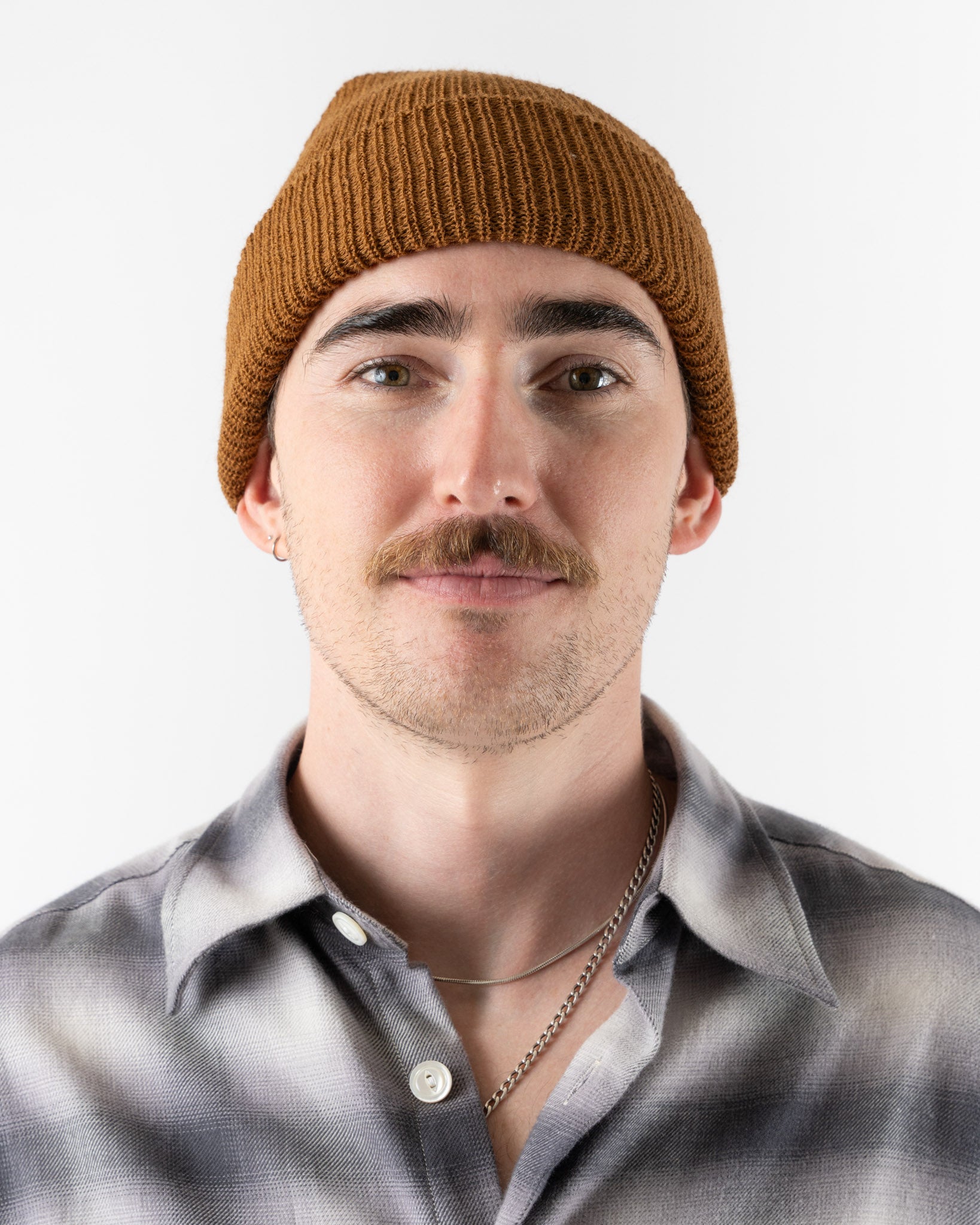 Aaron Levine Knit Beanie in Copper