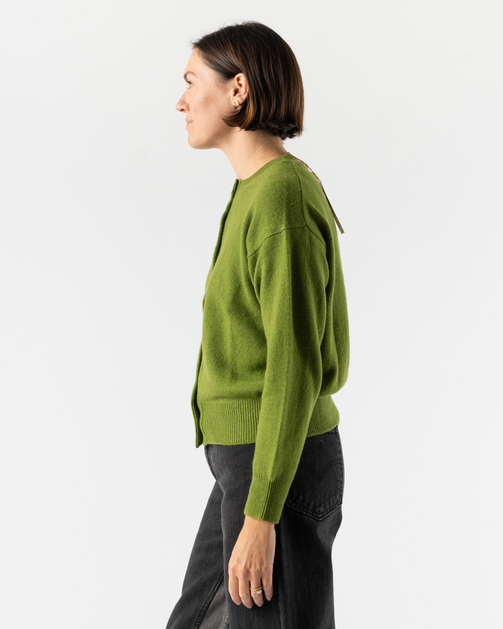 &Daughter Ada Crewneck Cardigan in Green