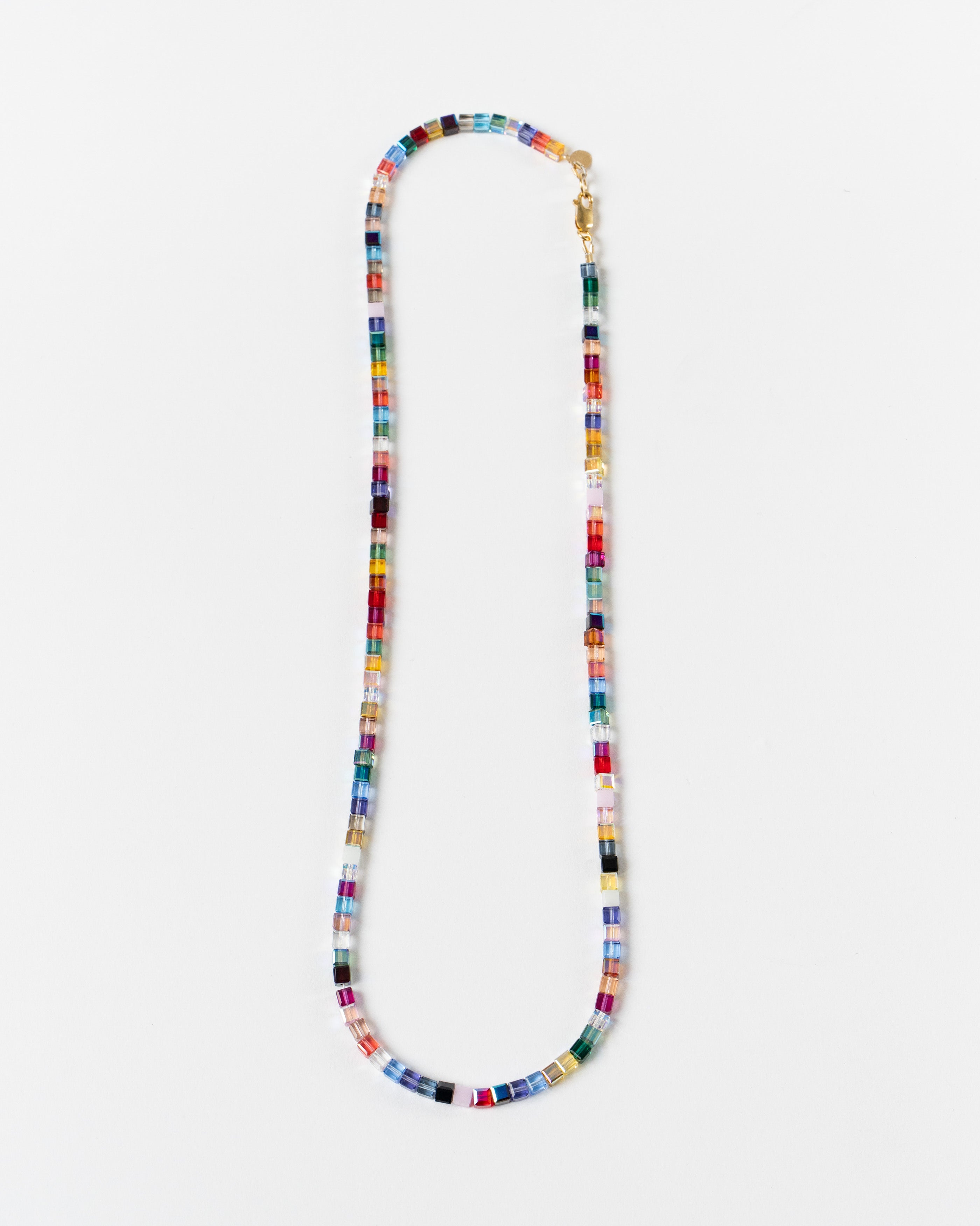 Aileen Gural Light Language Necklace in Multi Colored Swarovski Crystals