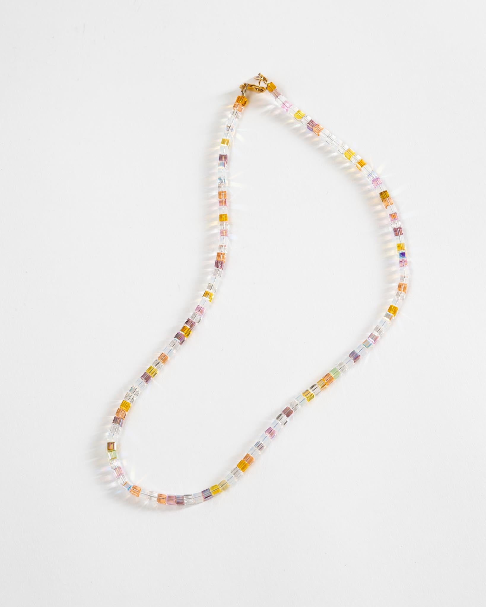 Aileen Gural Light Language Necklace in Pastel Swarovski Crystals