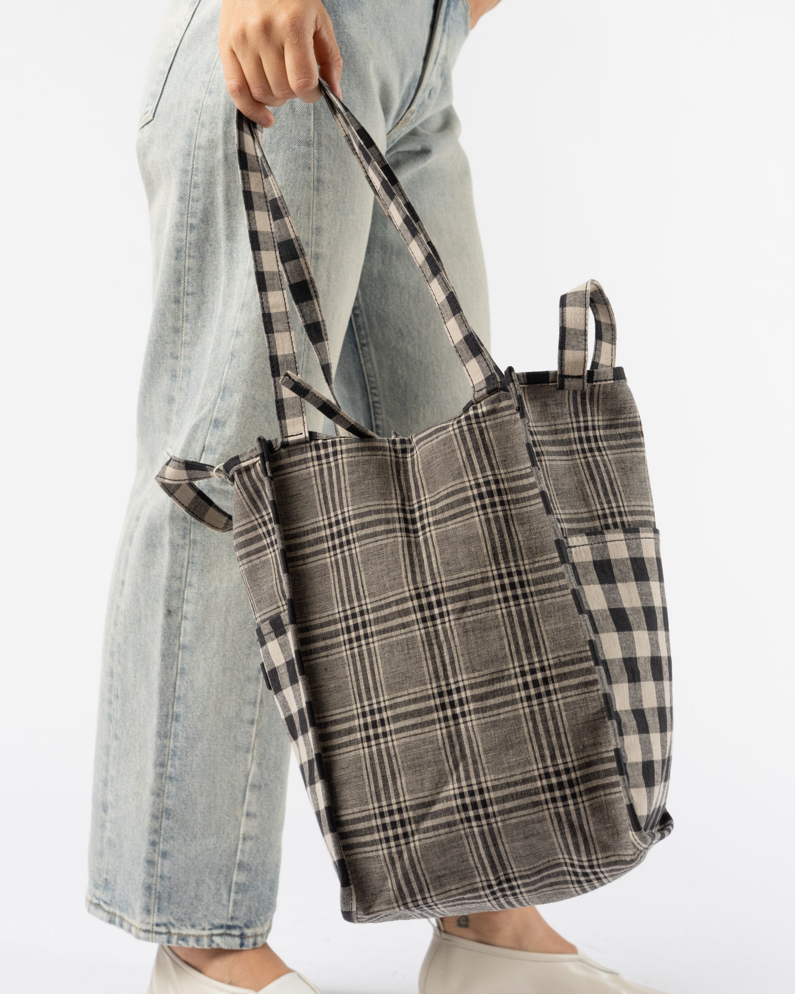 Amiacalva Easy Bag in Black/Brown Check