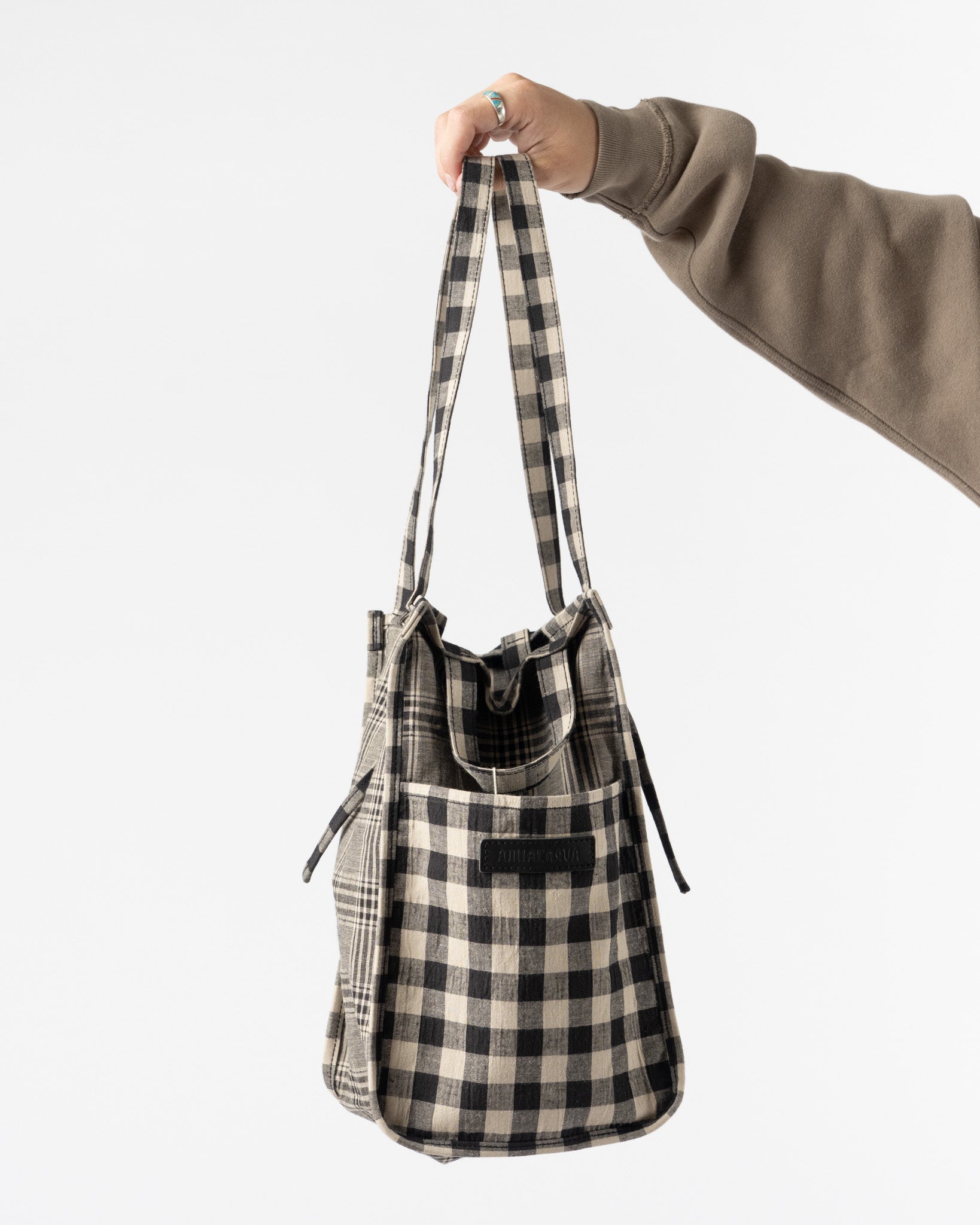 Amiacalva Easy Bag in Black/Brown Check