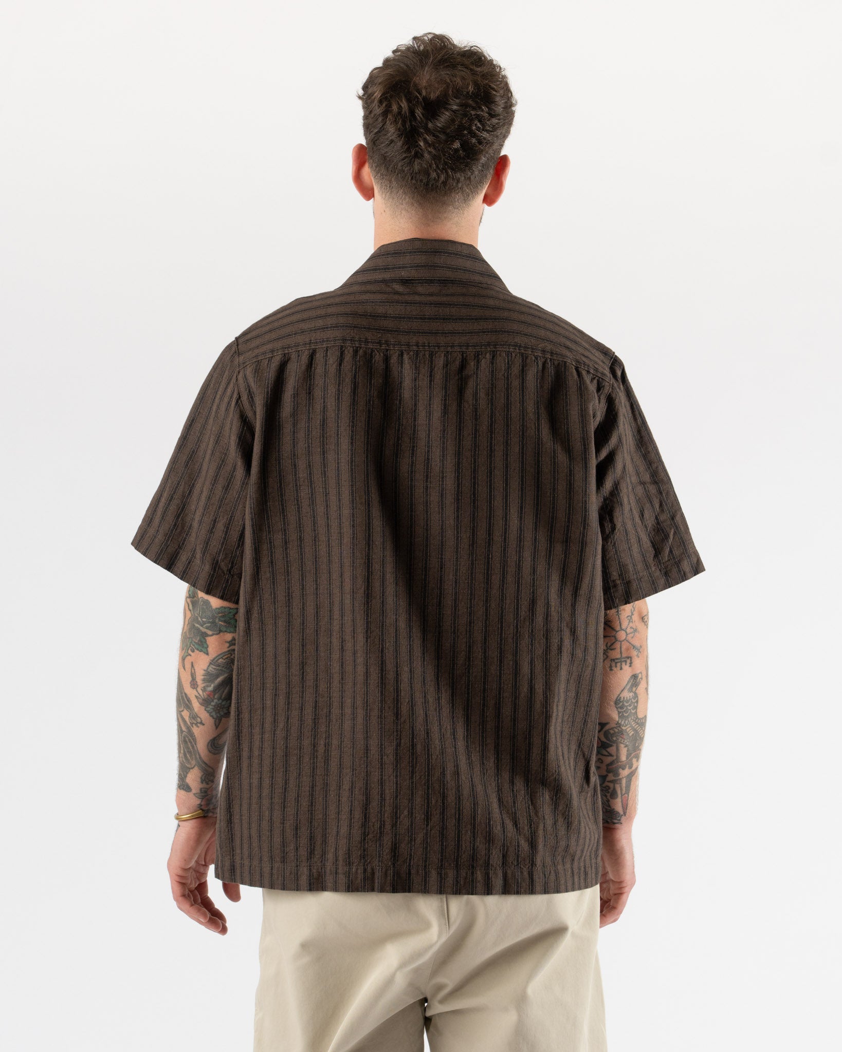 Another Aspect Another Shirt 2.0 in Brown Stripe