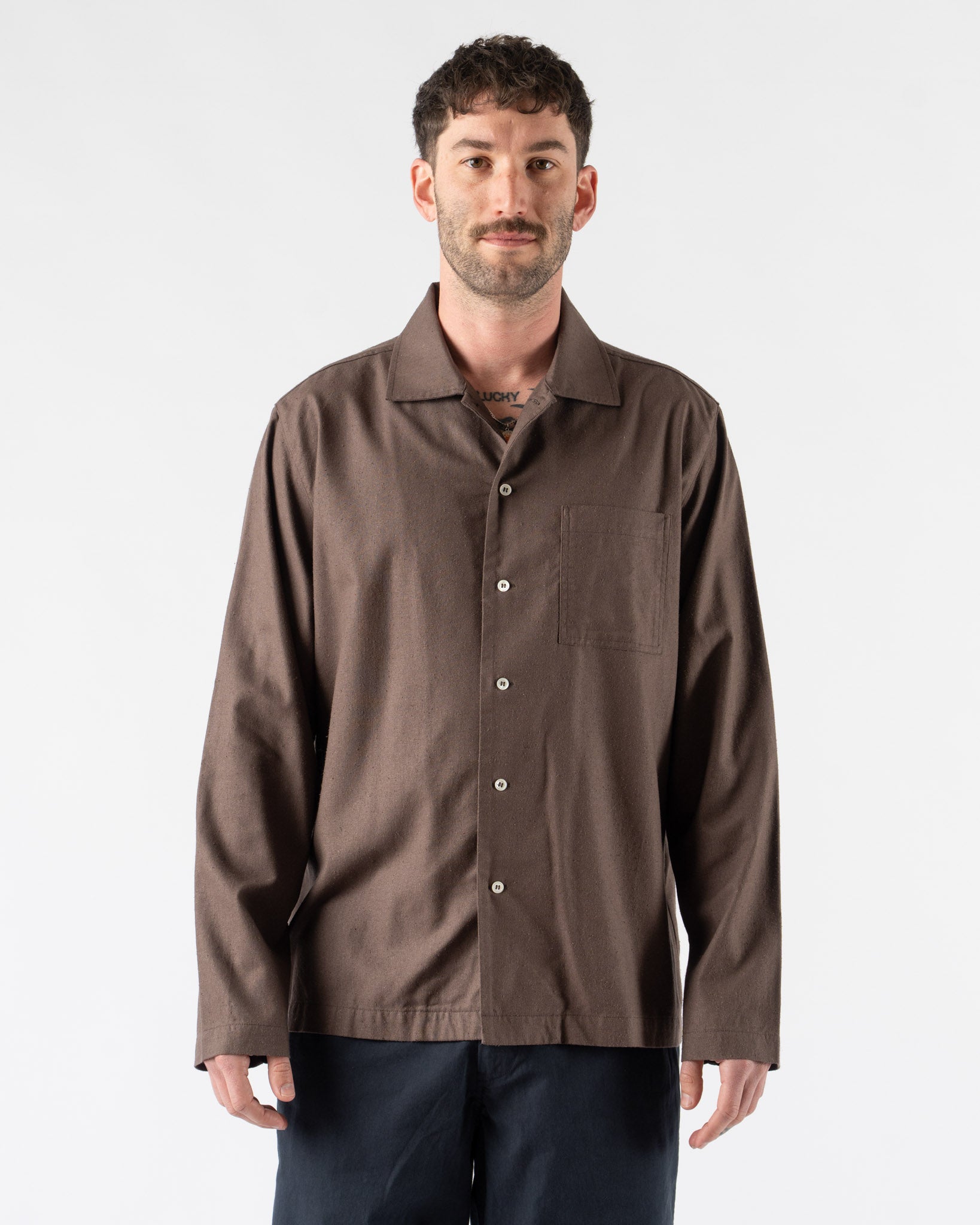 トップス Another aspect silk shirts Another Aspect Another Shirt 2.1 in Brown Curated at Jake and Jones