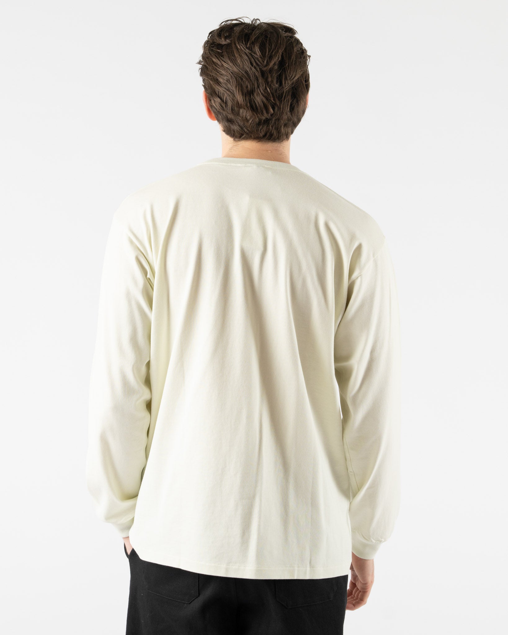 Auralee Luster Plaiting Tee in Ivory