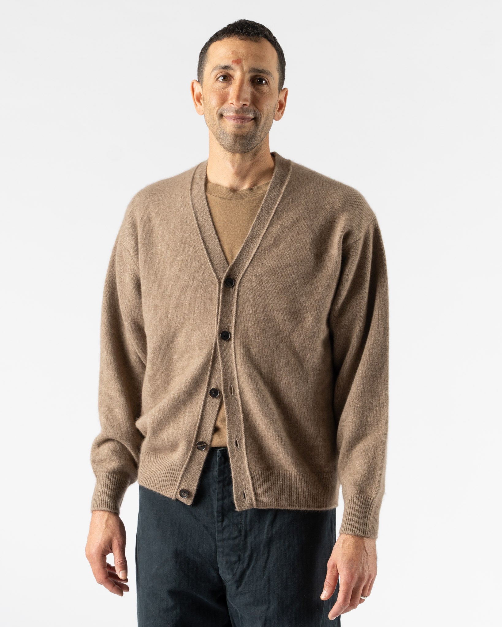 Auralee Baby Cashmere Knit Cardigan in Top Black Curated at Jake