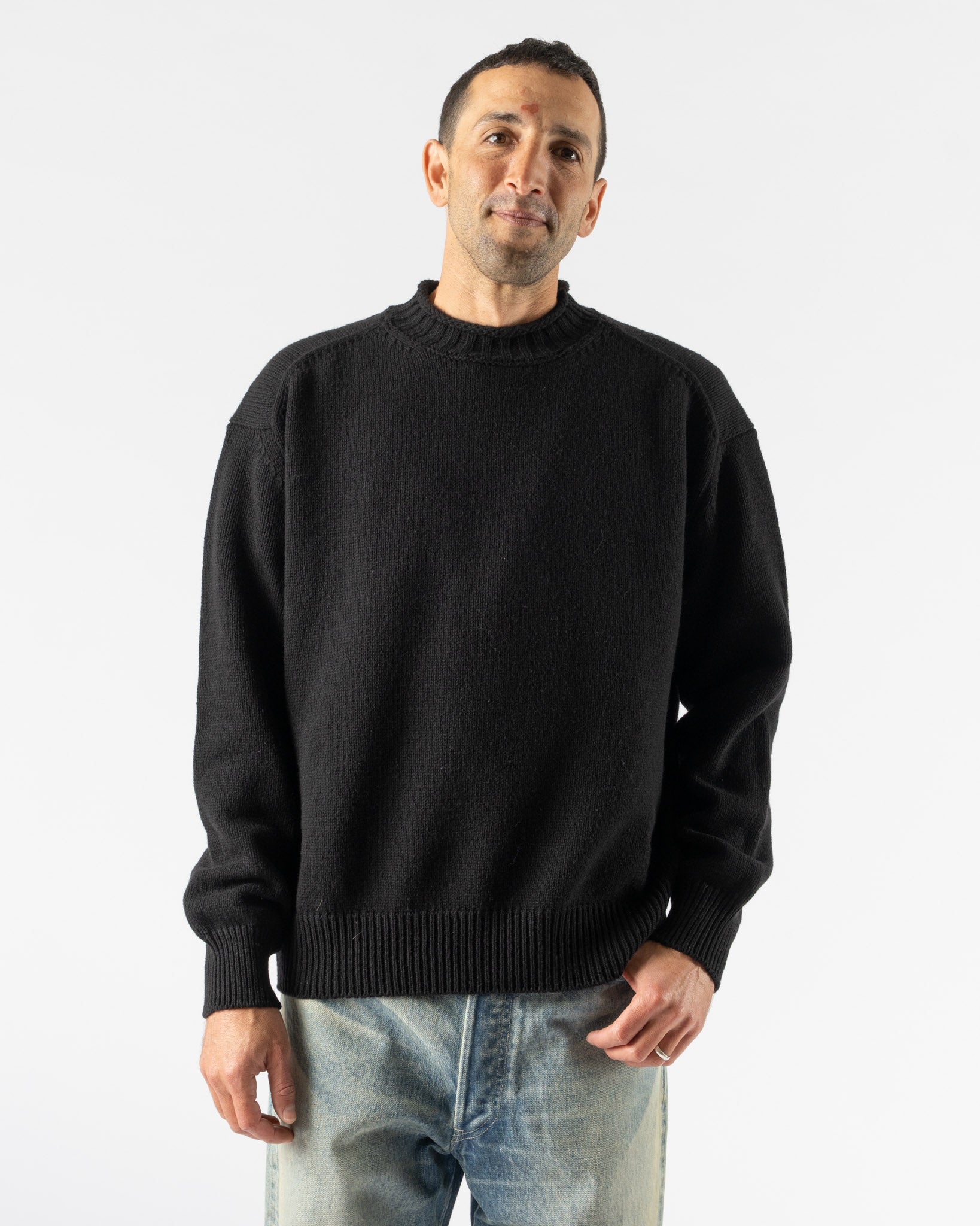 Aaron Levine Rollneck Sweater in Black