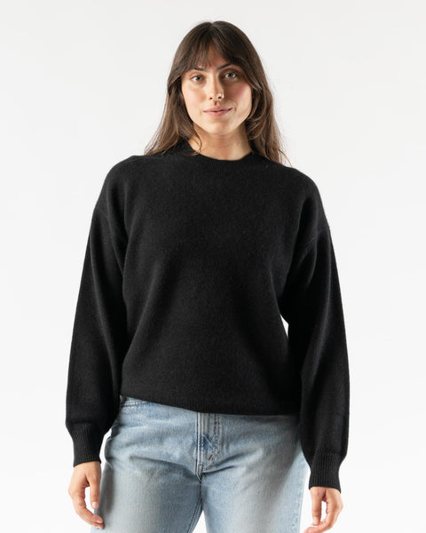 Auralee Baby Cashmere Knit Pull Over in Top Black Curated at