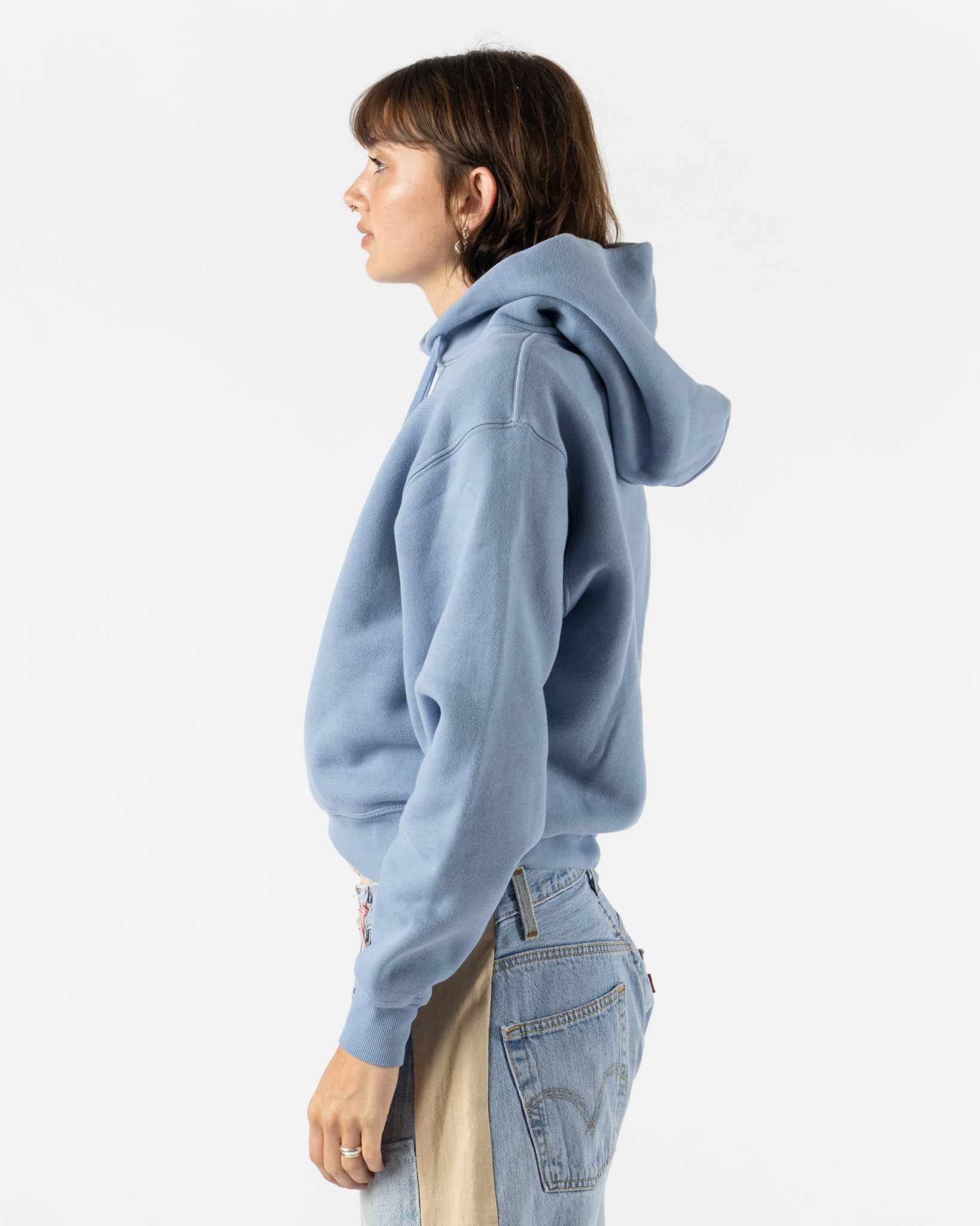 B Sides Hoodie in Chalk Blue Overdye