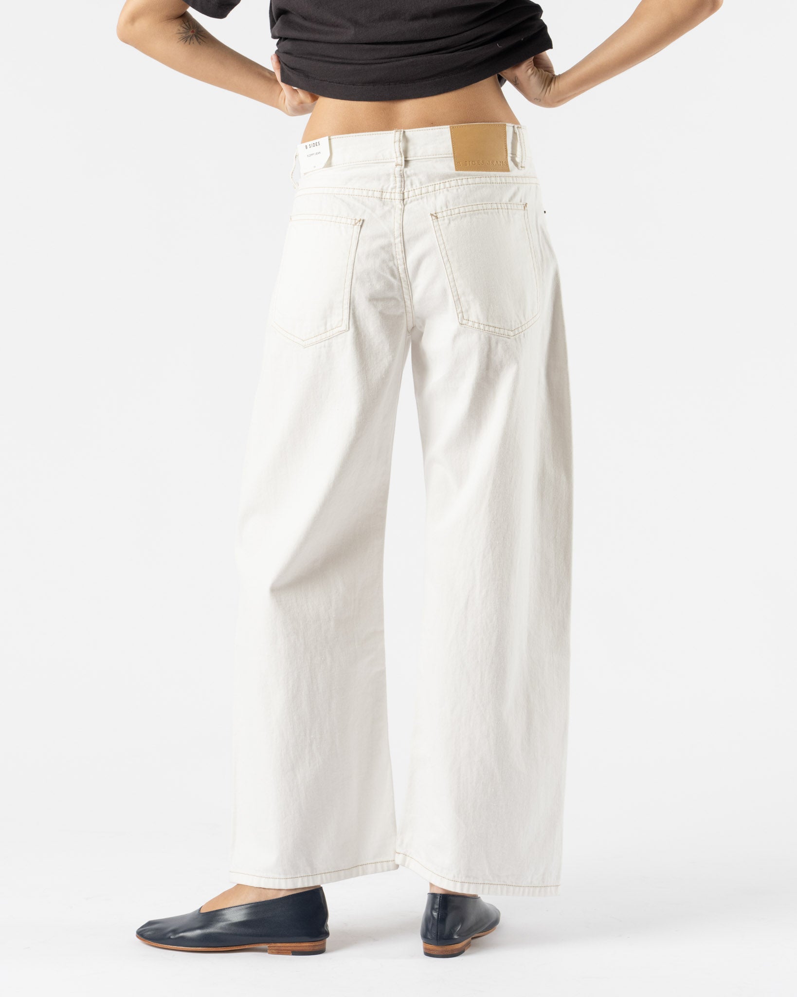 B Sides Floppy Jean in Chalk White