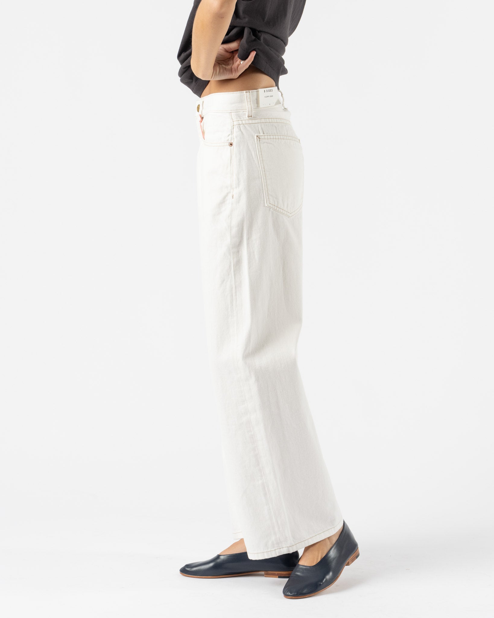 B Sides Floppy Jean in Chalk White