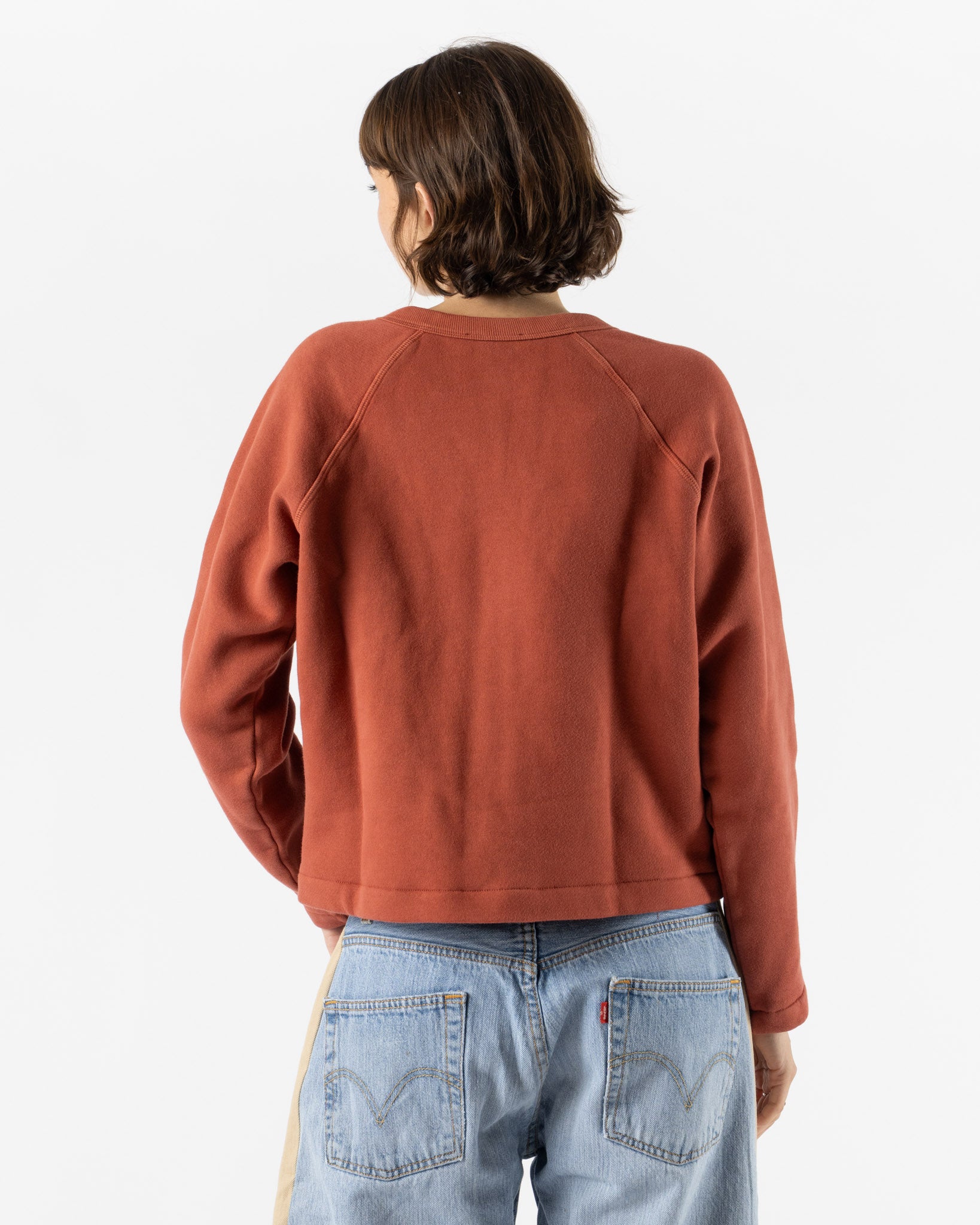 B Sides Snap Cardigan in Faded Tomato Overdye