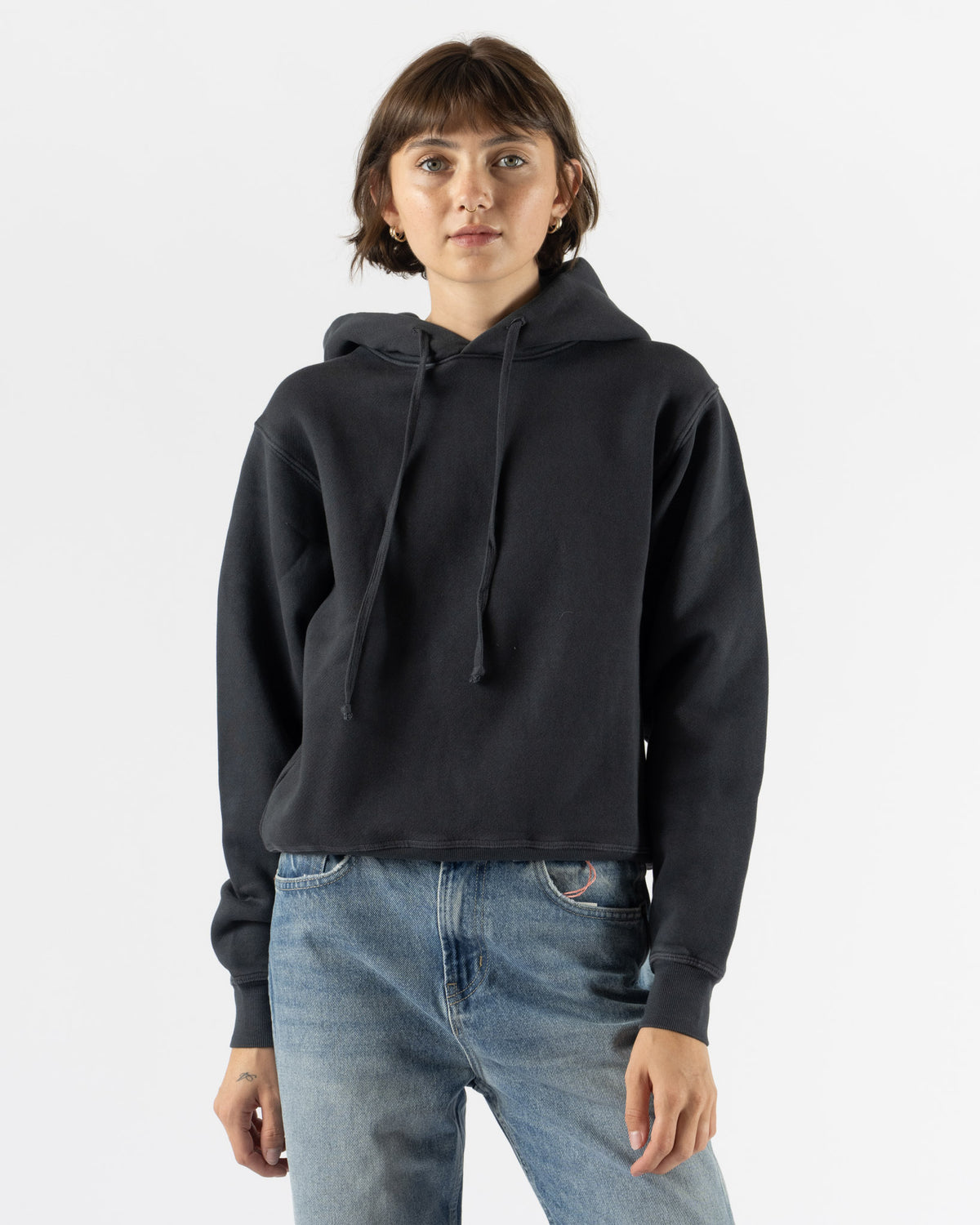 B Sides Hoodie in Vintage Black Overdye