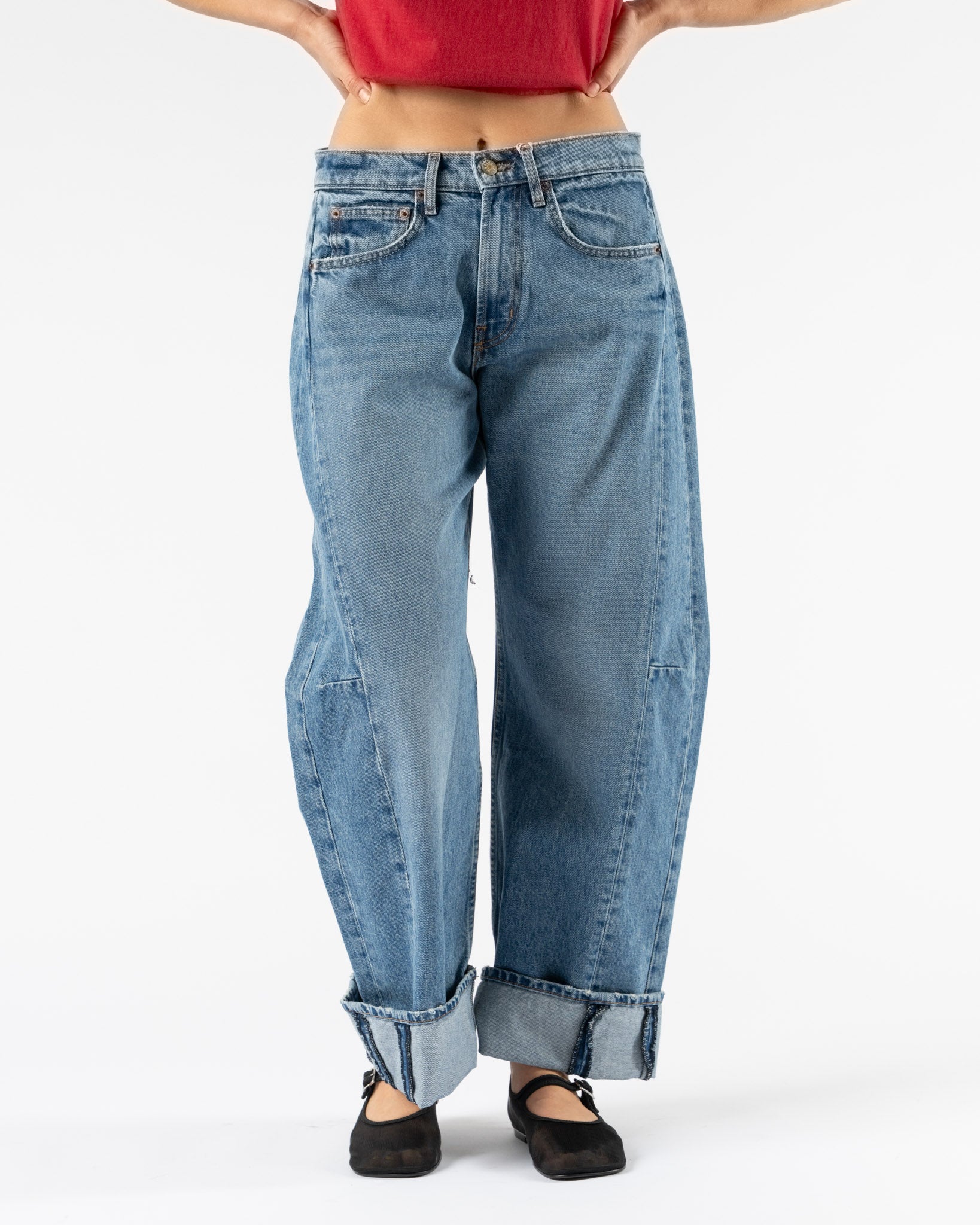 B Sides Relaxed Lasso Cuffed in Jane Wash Curated at Jake and Jones