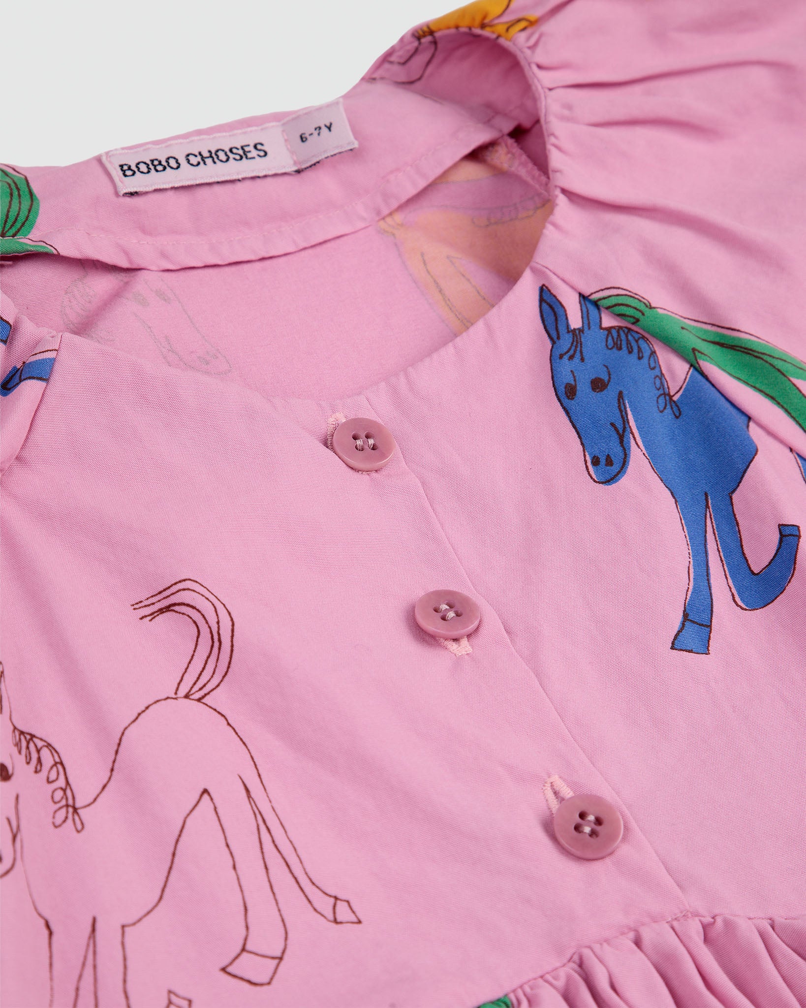 Bobo Choses Wonder Horse All Over Woven Dress