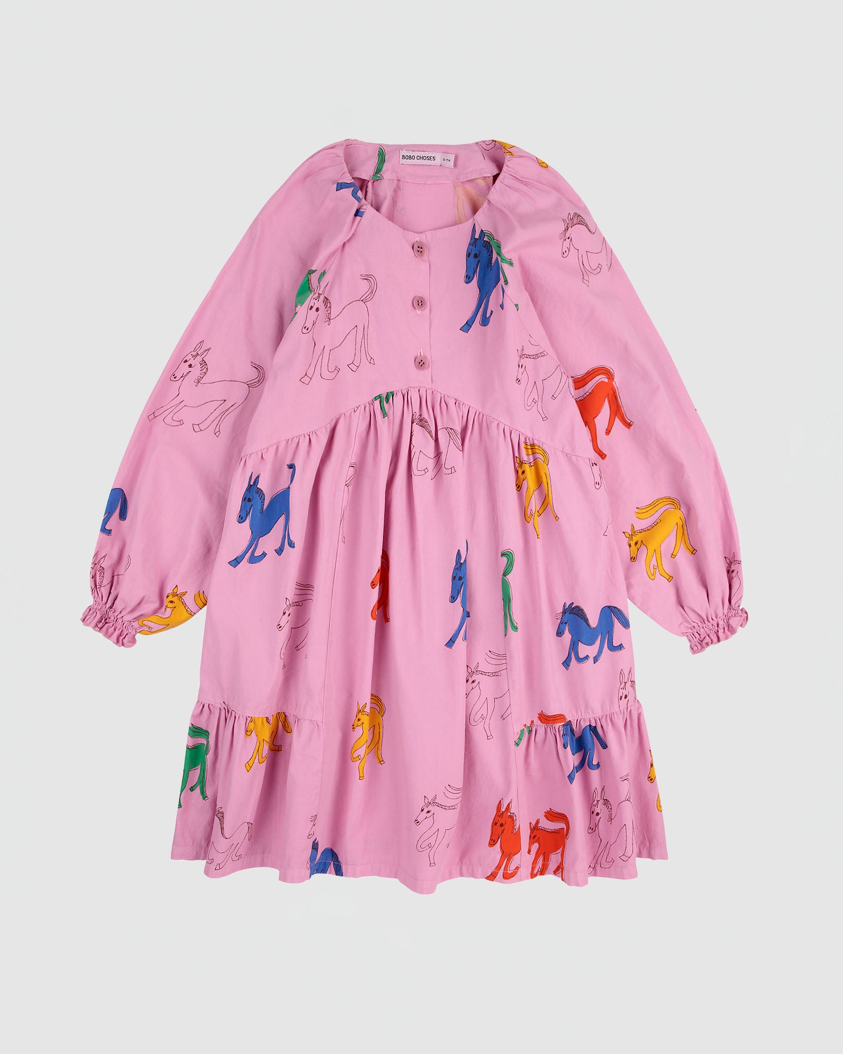Bobo Choses Wonder Horse All Over Woven Dress Curated at Jake and Jones