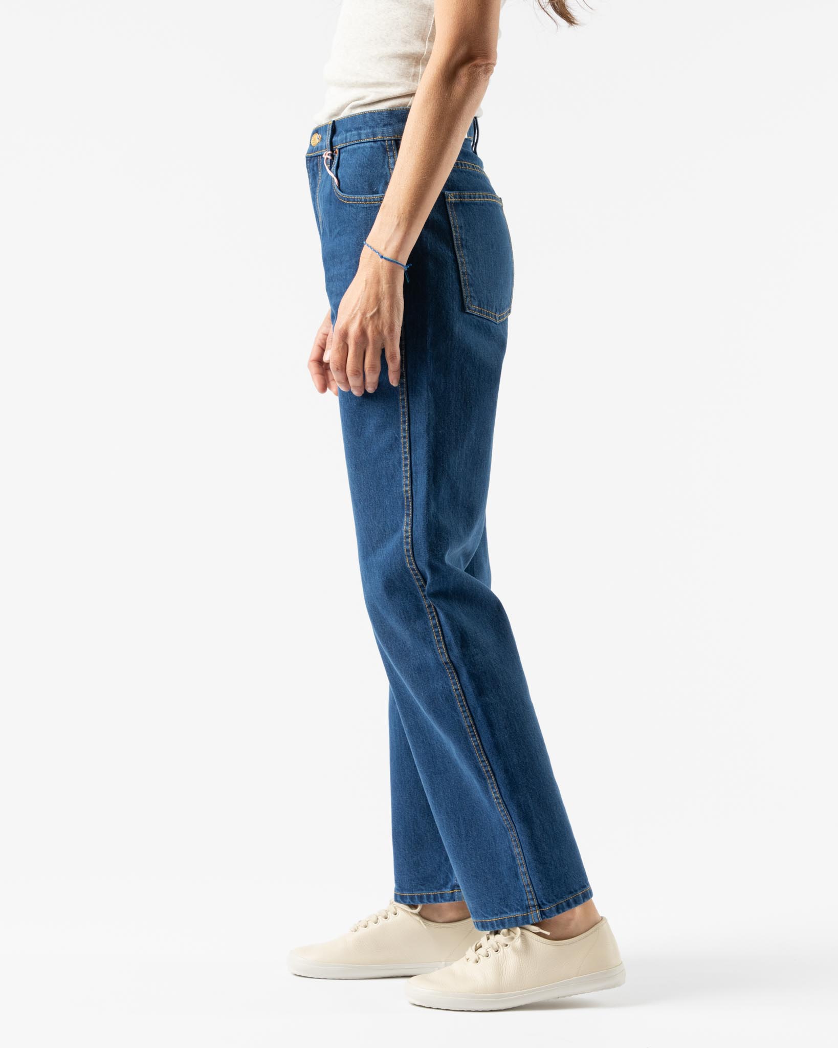 B Sides Plein High Straight Jean in Van Blue