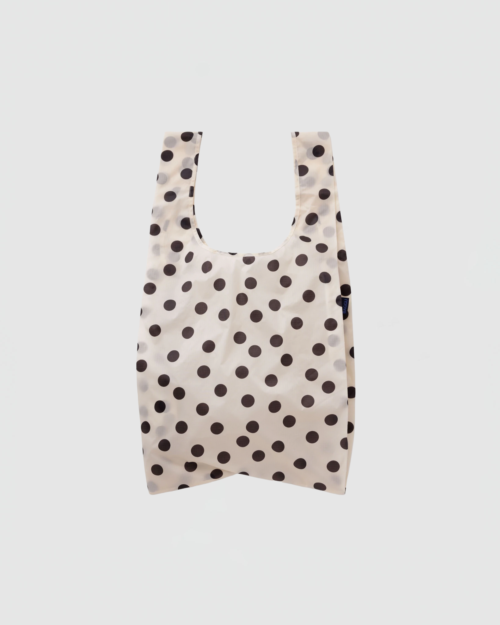 Baggu Big Baggu in Cream and Black Polka Dot