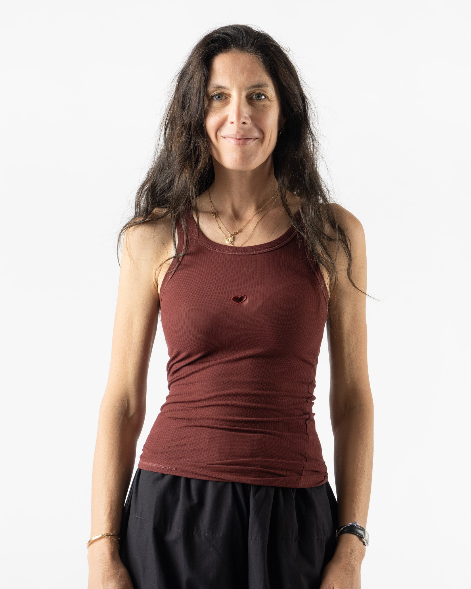 Baserange Heart Tank in Nara Red Curated at Jake and Jones