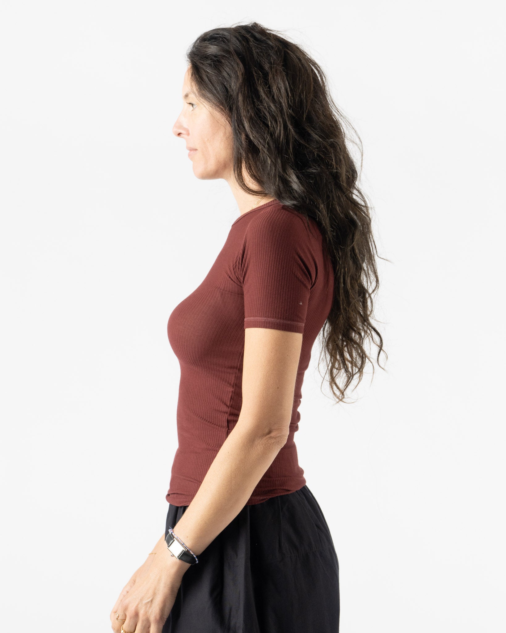 Baserange Heart Tee Shirt in Nara Red