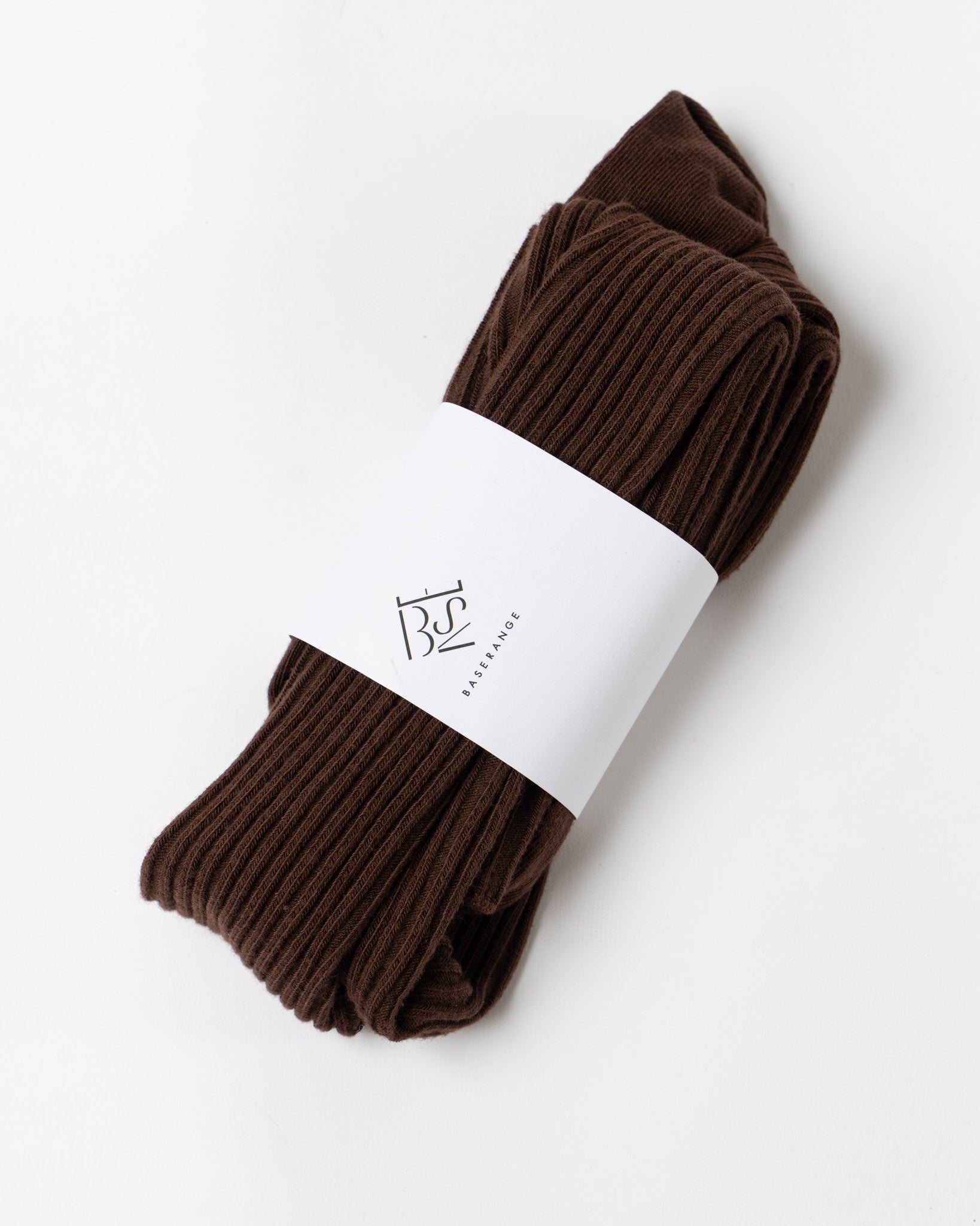 Baserange Rib Overknee Socks in Orta Brown