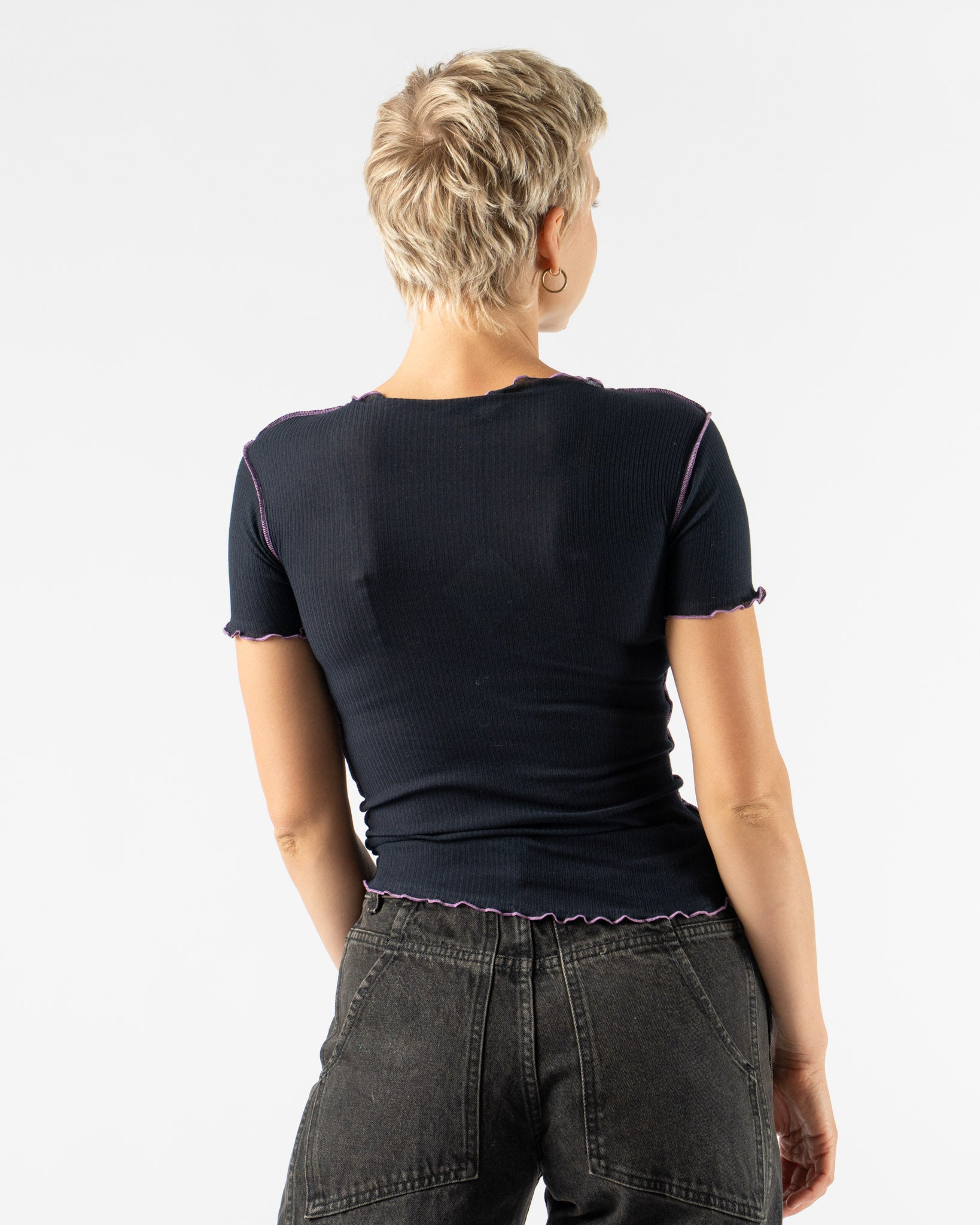 Baserange Vein Tee Shirt in Murano Navy