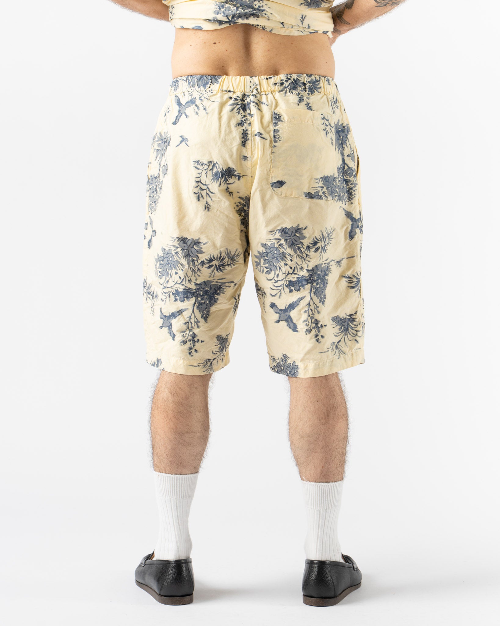 Beams Plus Easy Shorts in Cut Jacquard Cream