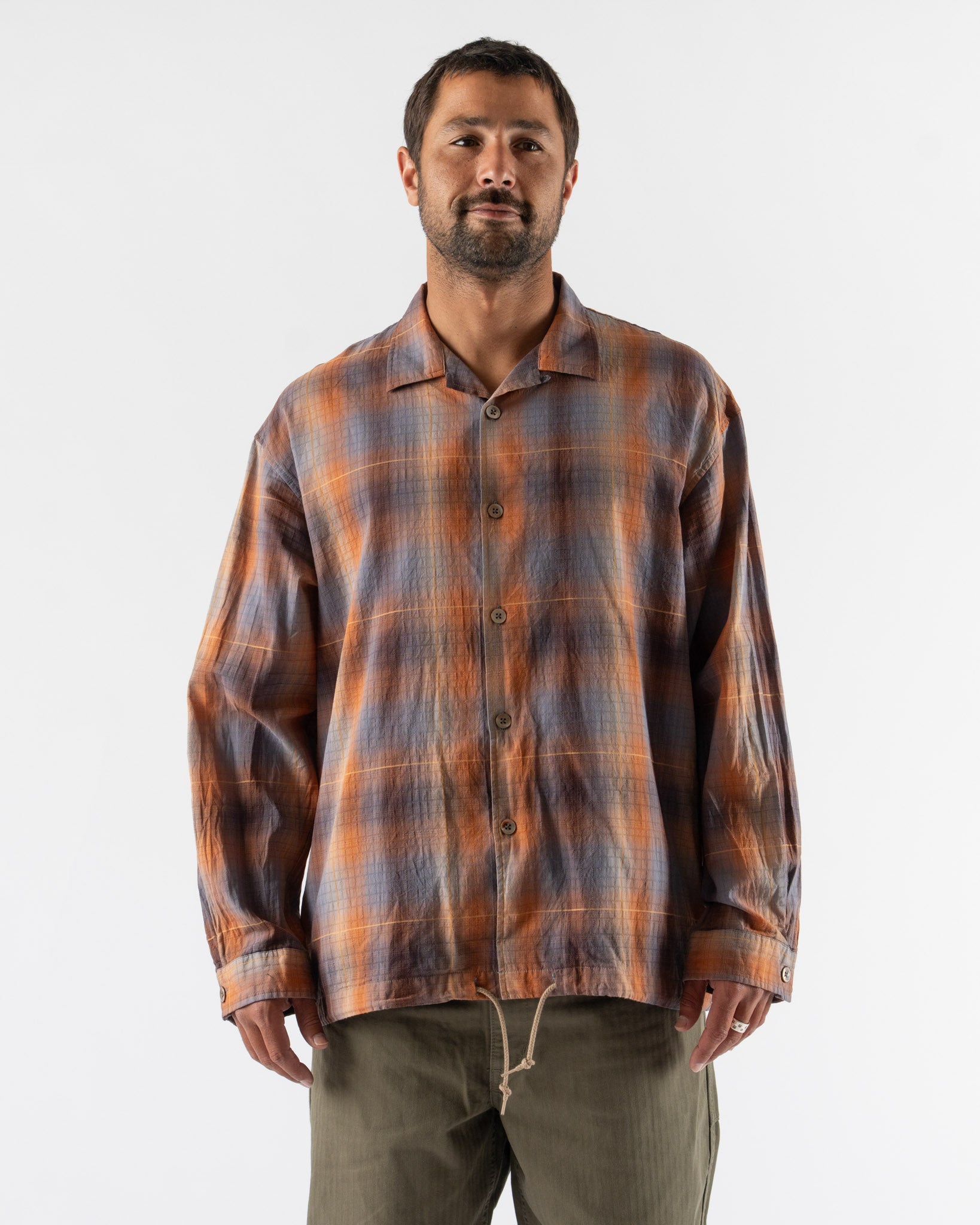 Pilgrim Surf + Supply Benson Longsleeve Dobby Ombre Shirt Curated