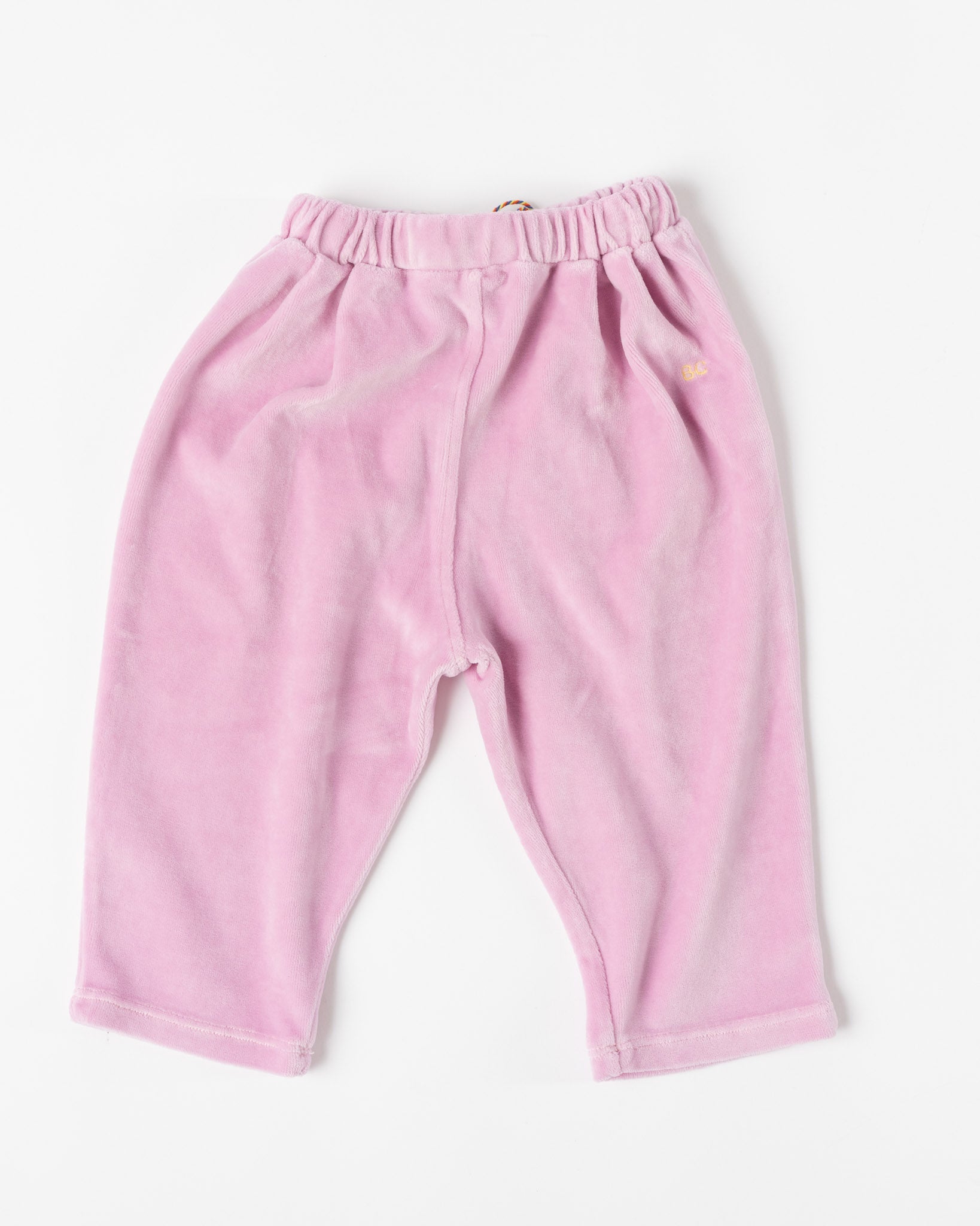 Bobo Choses Velvet Jogging Pants in Pink