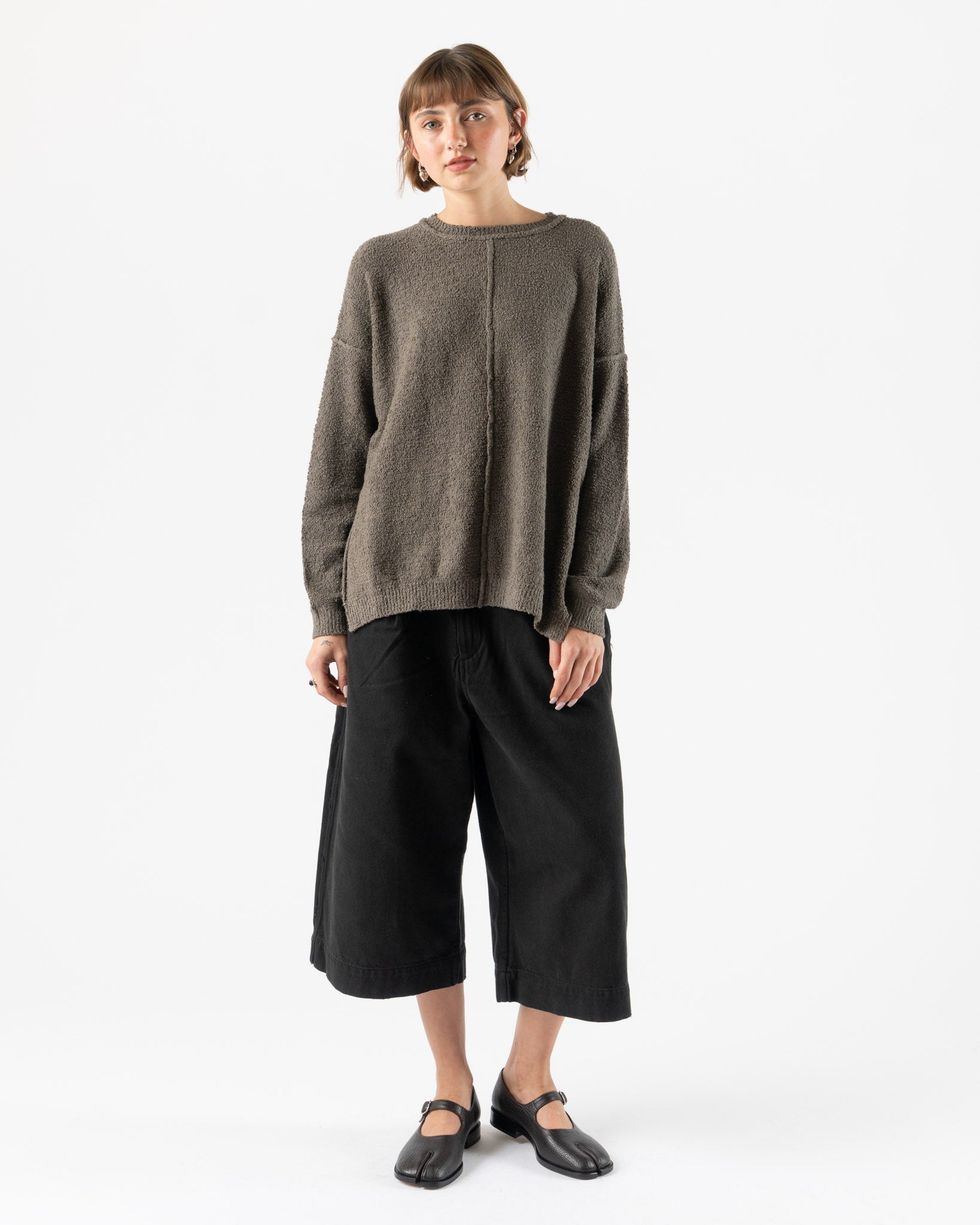 Lauren Manoogian Boucle Crewneck in Rock
