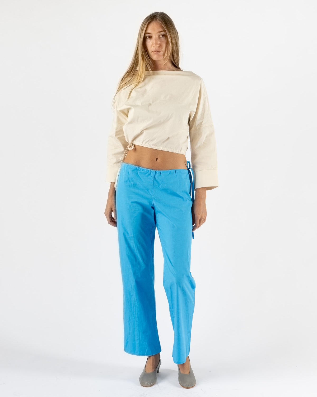 Brooke Callahan Tie Pants in Turquoise