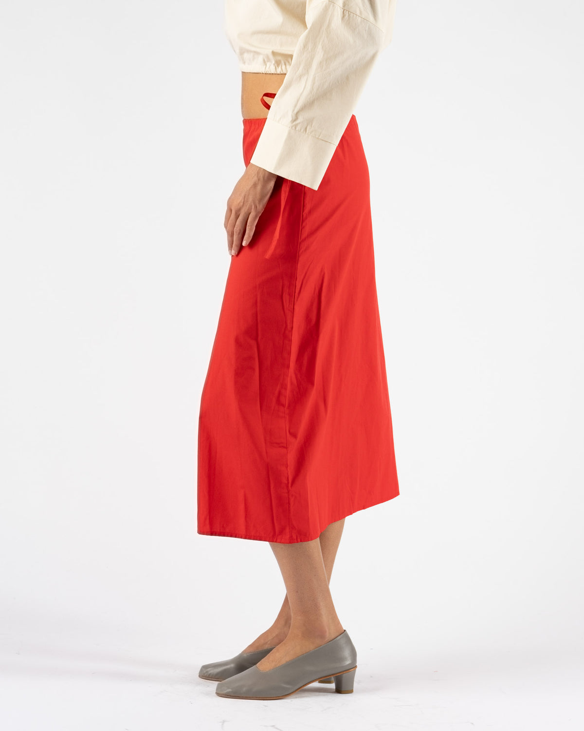 Brooke Callahan Column Skirt in Red